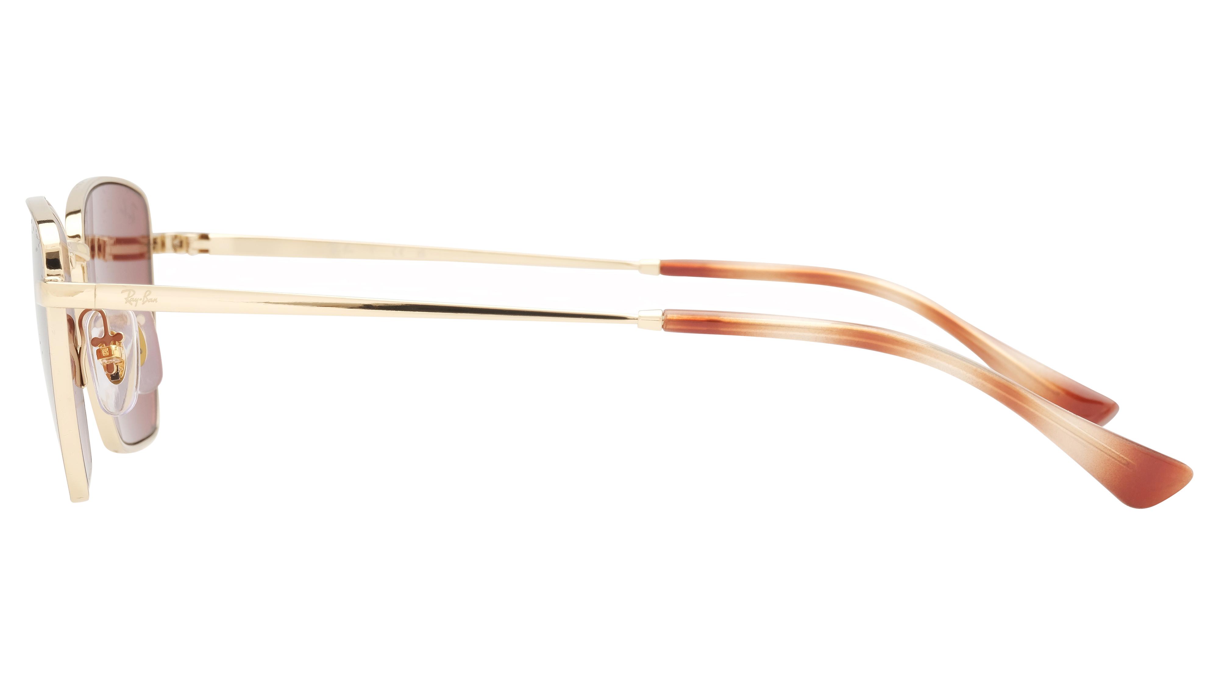Lunettes de soleil Ray-Ban Mixte Or Papillon rb3783 Gauche