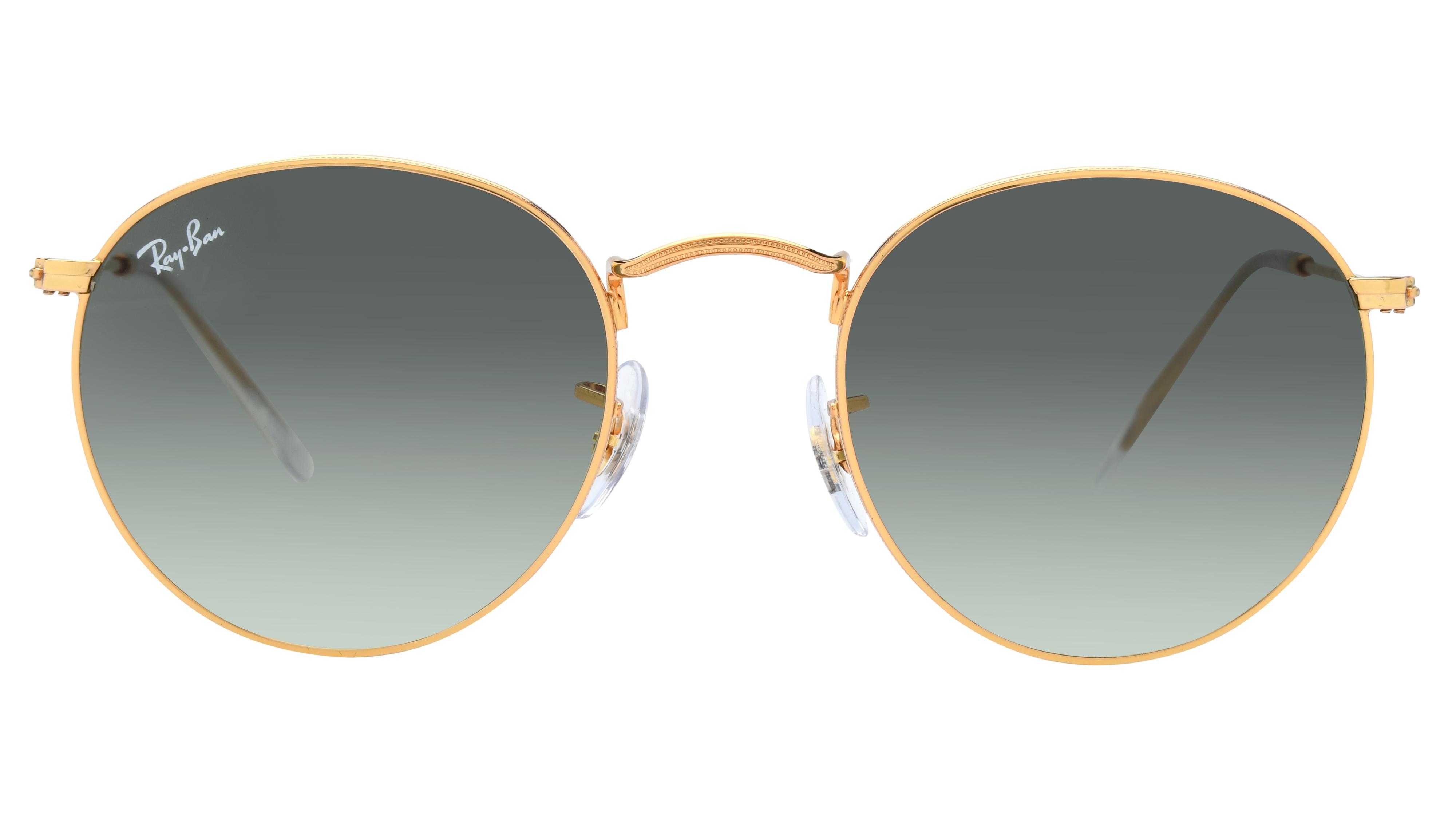 Lunettes de soleil Ray-Ban Homme Or Ronde RB3447 Face