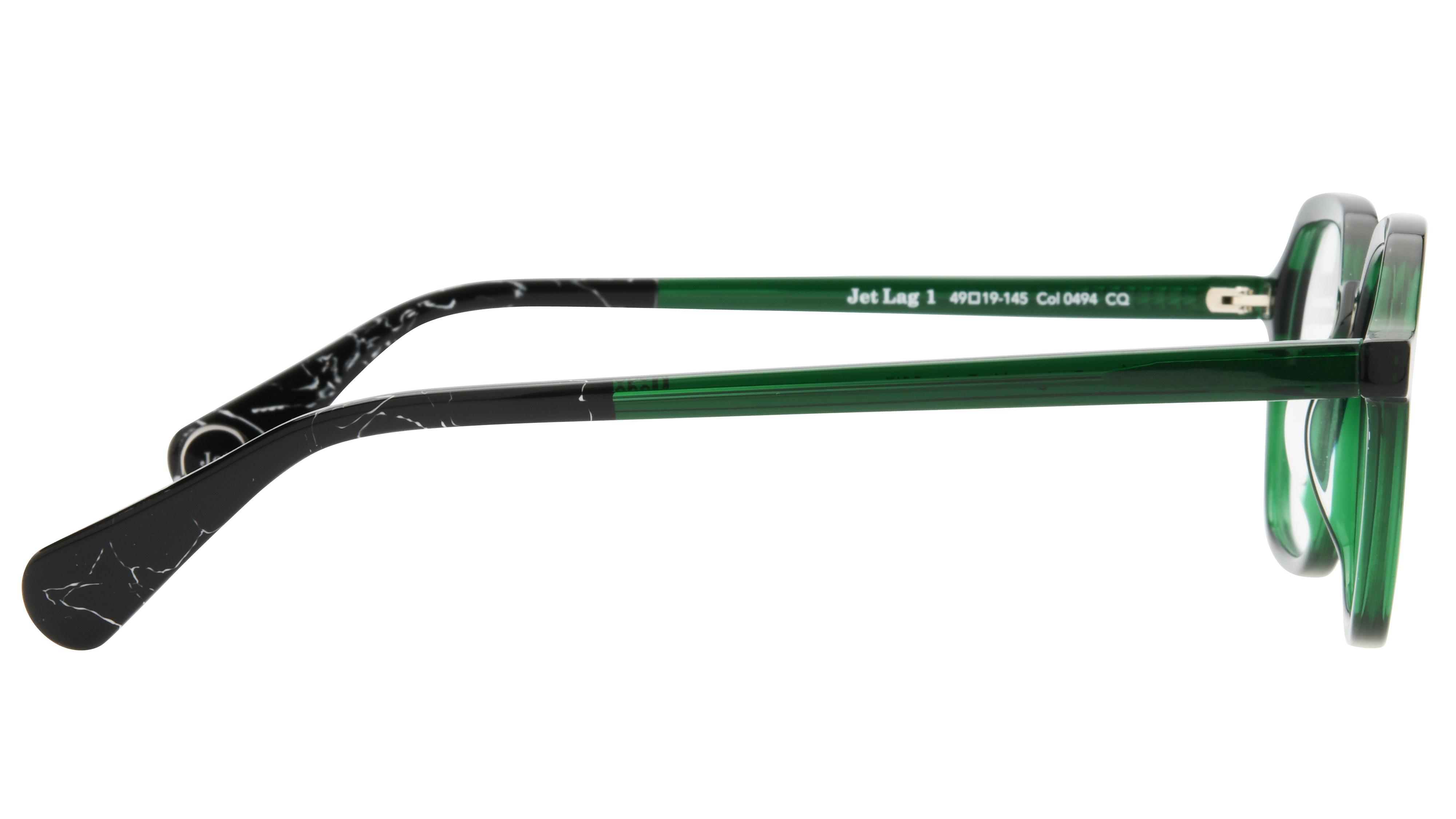Lunettes de vue WOOW Homme Vert Carré Jetlag1 Droite