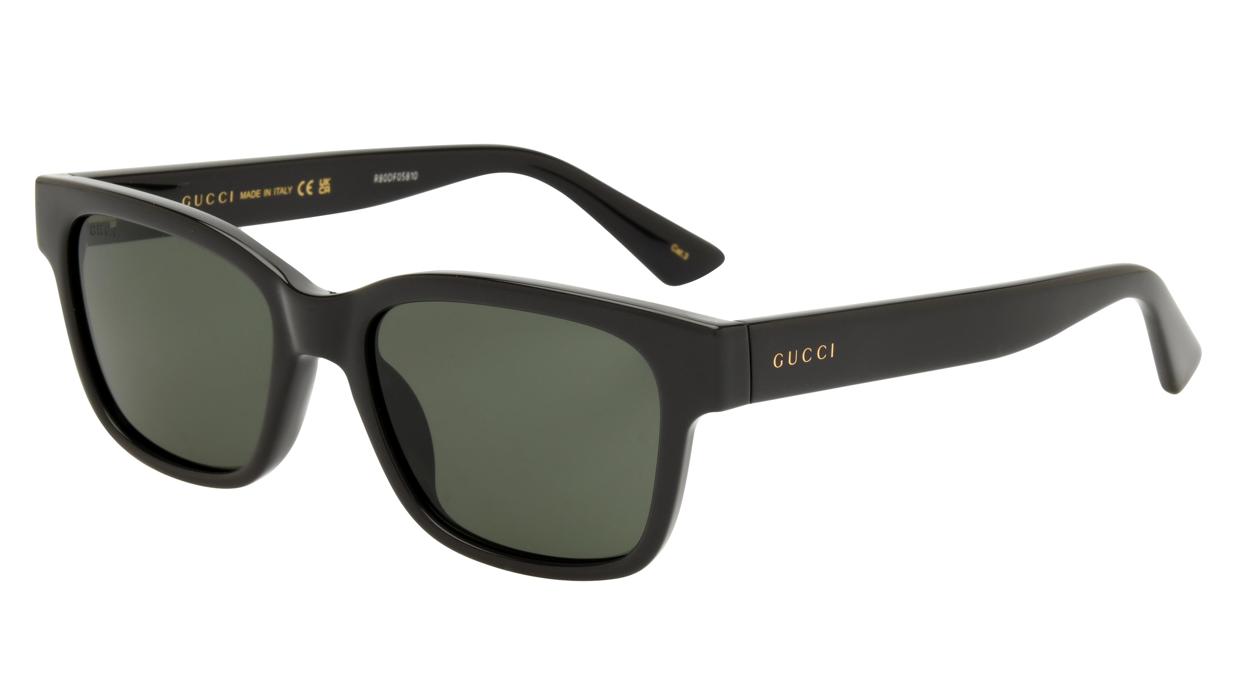 Lunettes de soleil Gucci Homme Gris Rectangle Gg1716S Trois-Quart