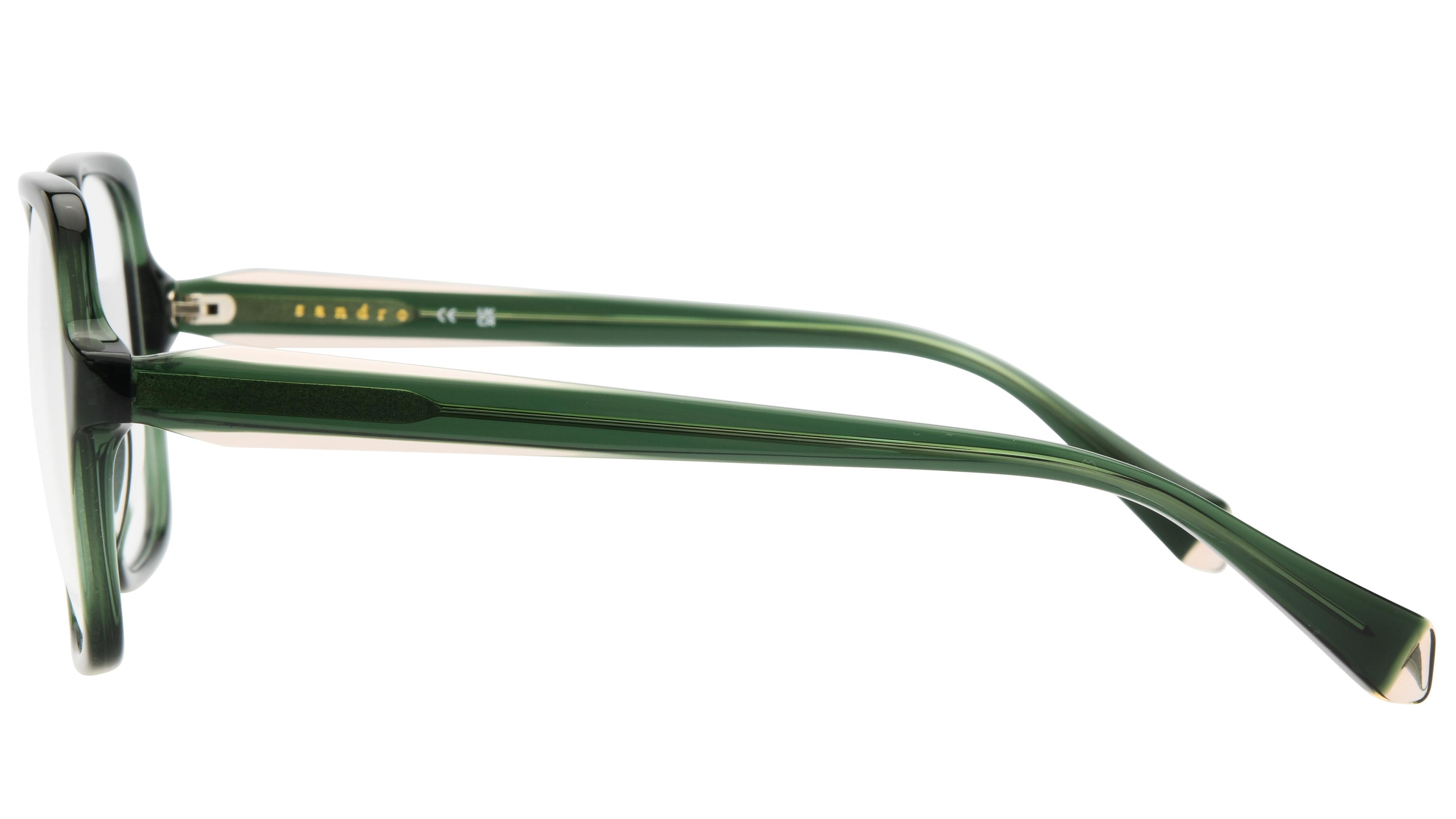Lunettes de vue Sandro Femme Vert Rectangle SD2031 Gauche