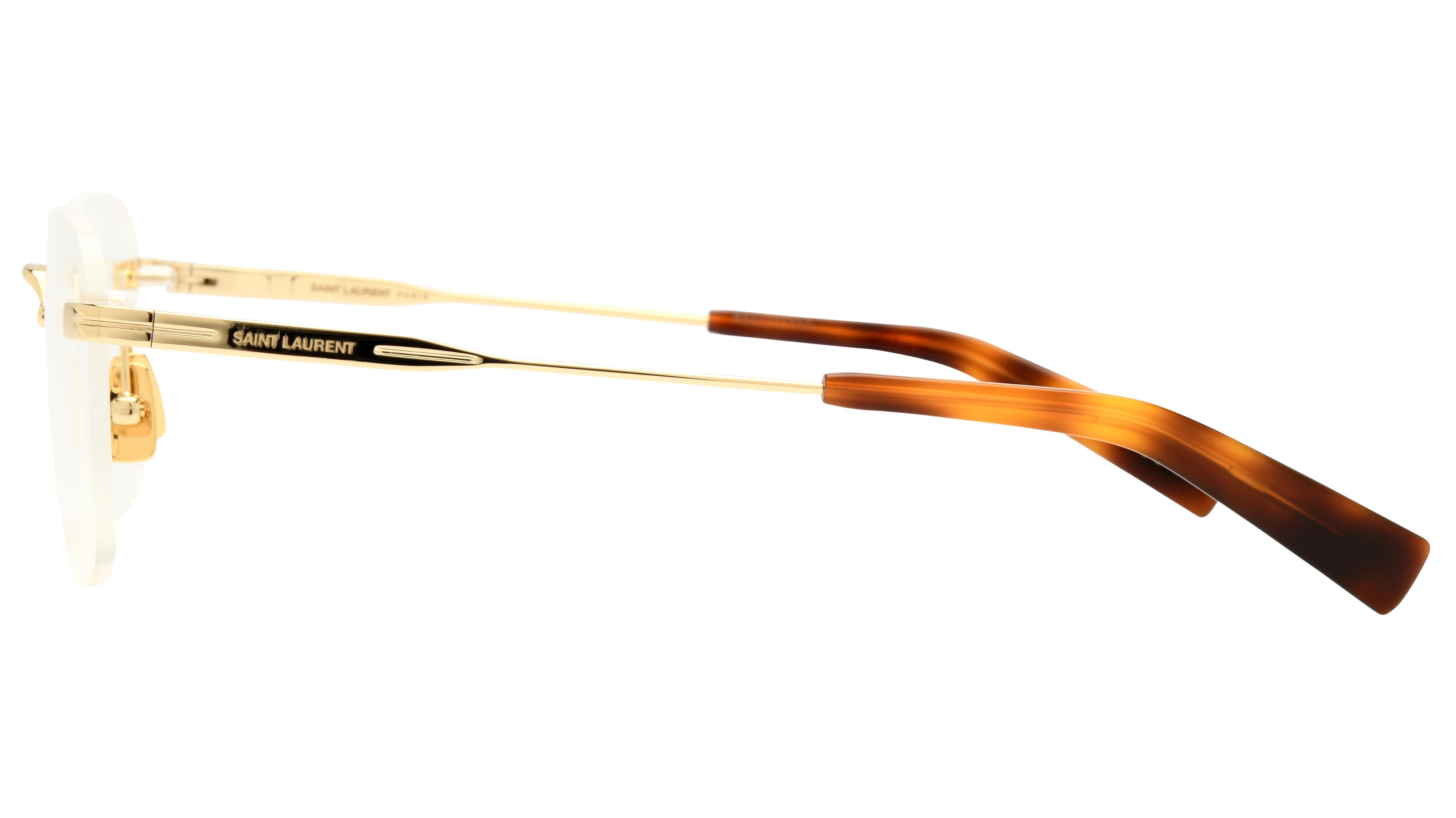 Lunettes de vue Saint Laurent Mixte Or Ovale Sl Gauche