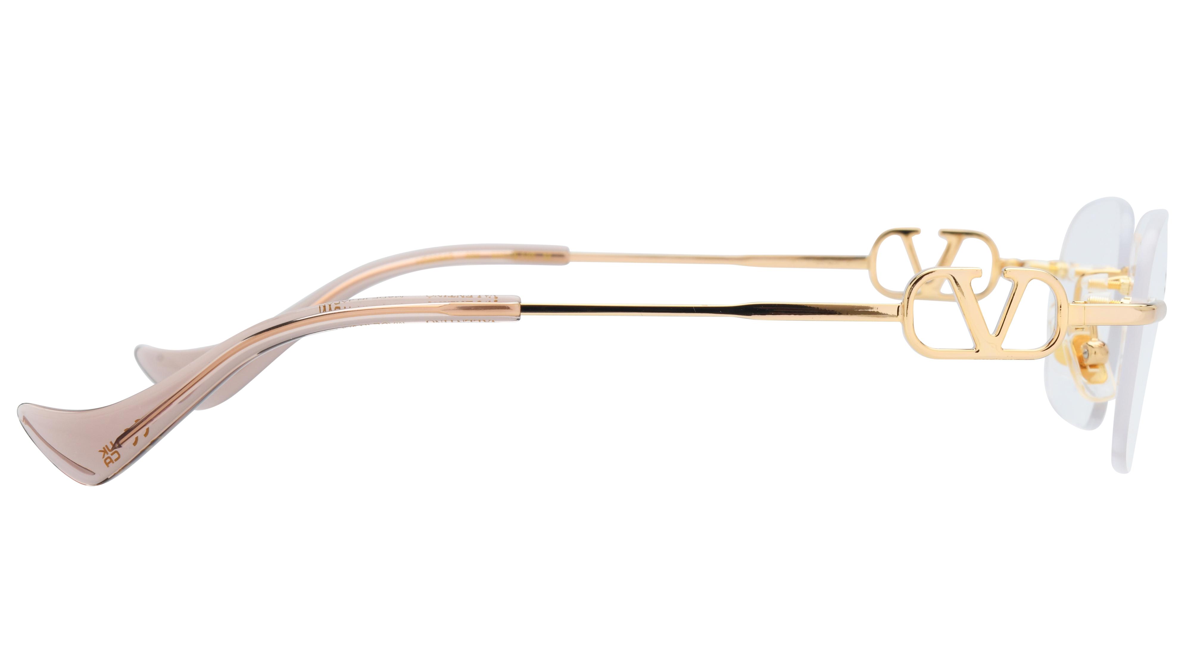 Lunettes de vue Valentino Femme Or Rectangle Vg0034O Droite