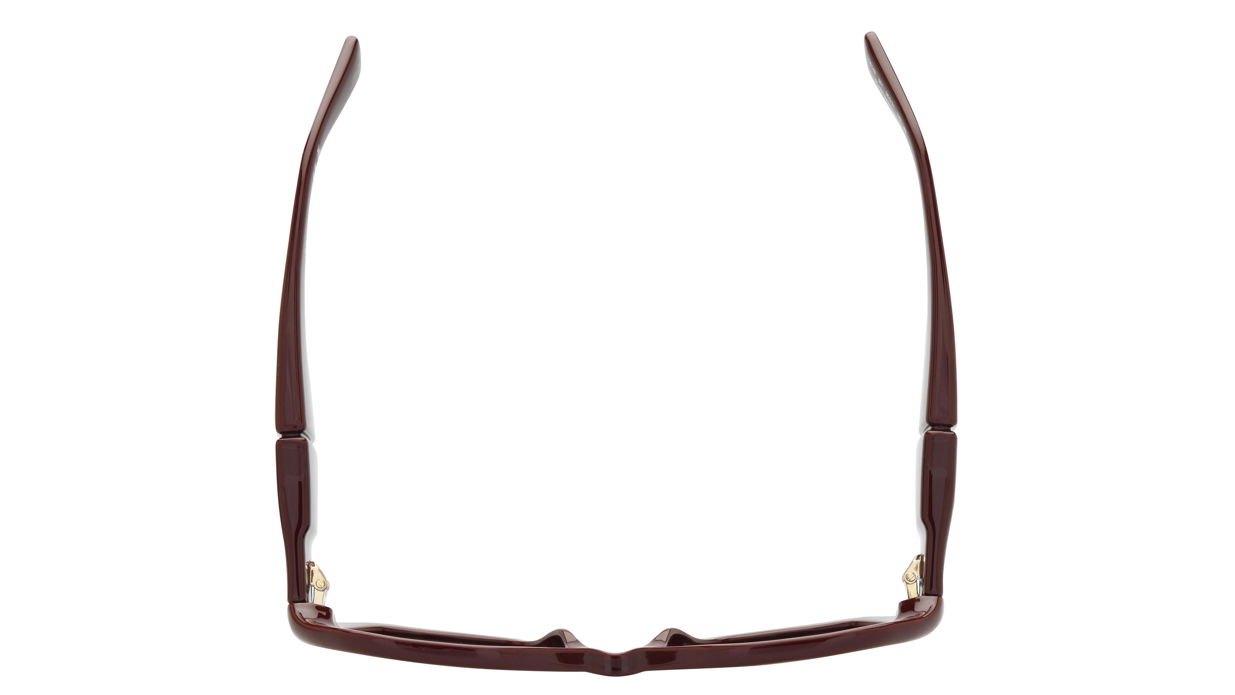 Lunettes de soleil Longchamp Femme Rouge Rectangle LO814S Dessus