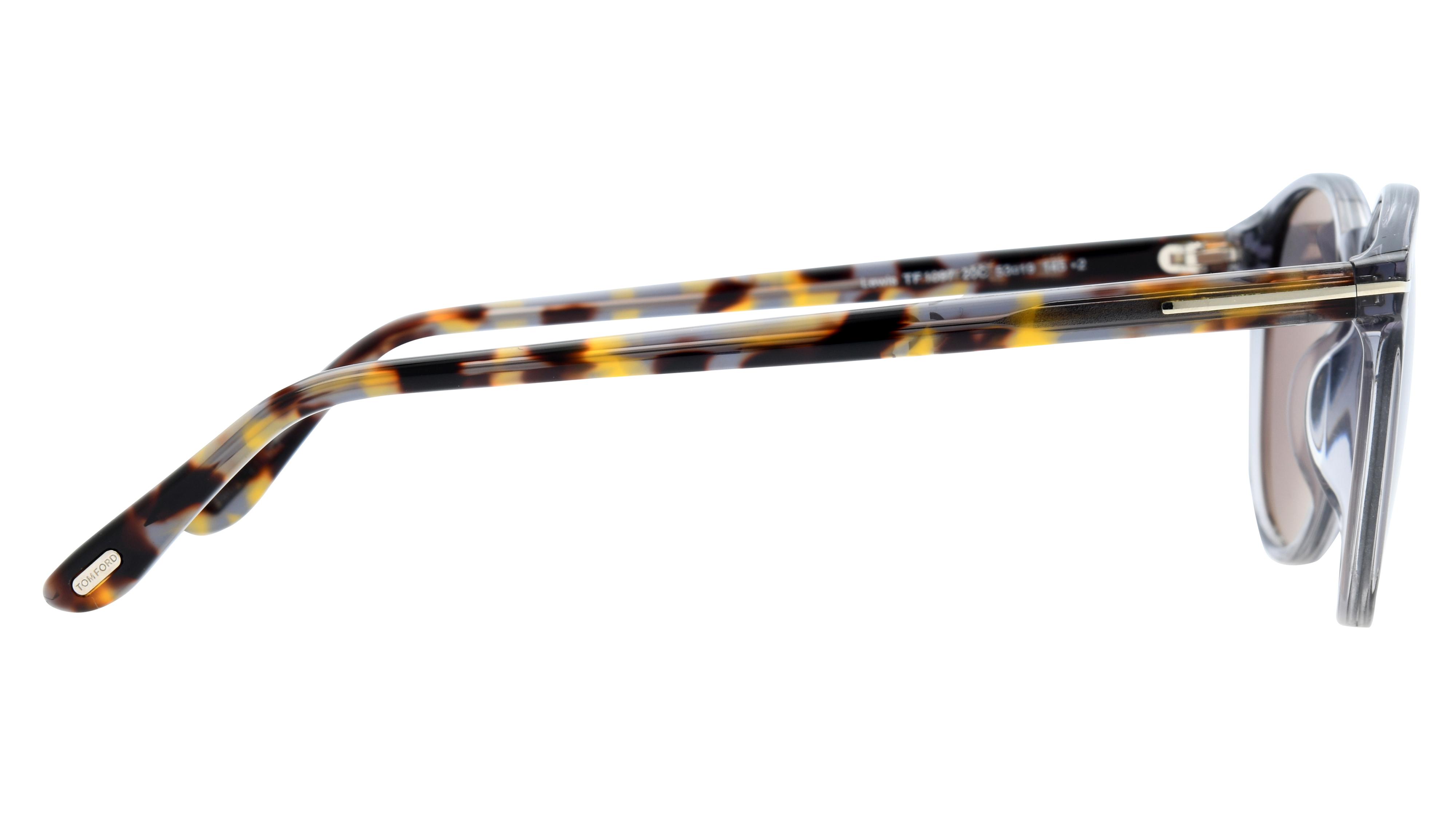 Lunettes de soleil Tom Ford Homme Gris Ronde FT1097 Droite