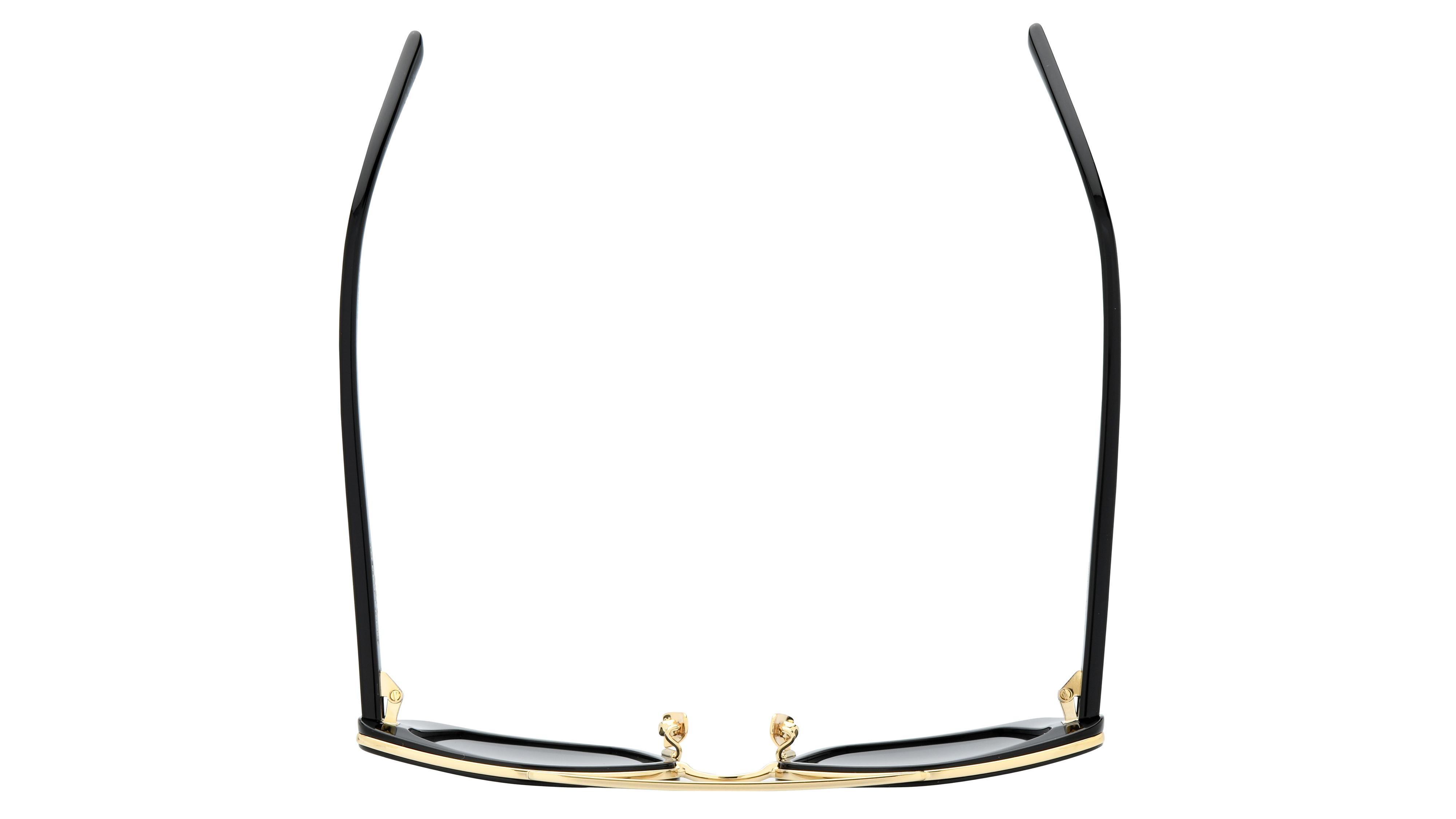 Lunettes de soleil Saint Laurent Mixte Noir Rectangle Sl825 Dessus