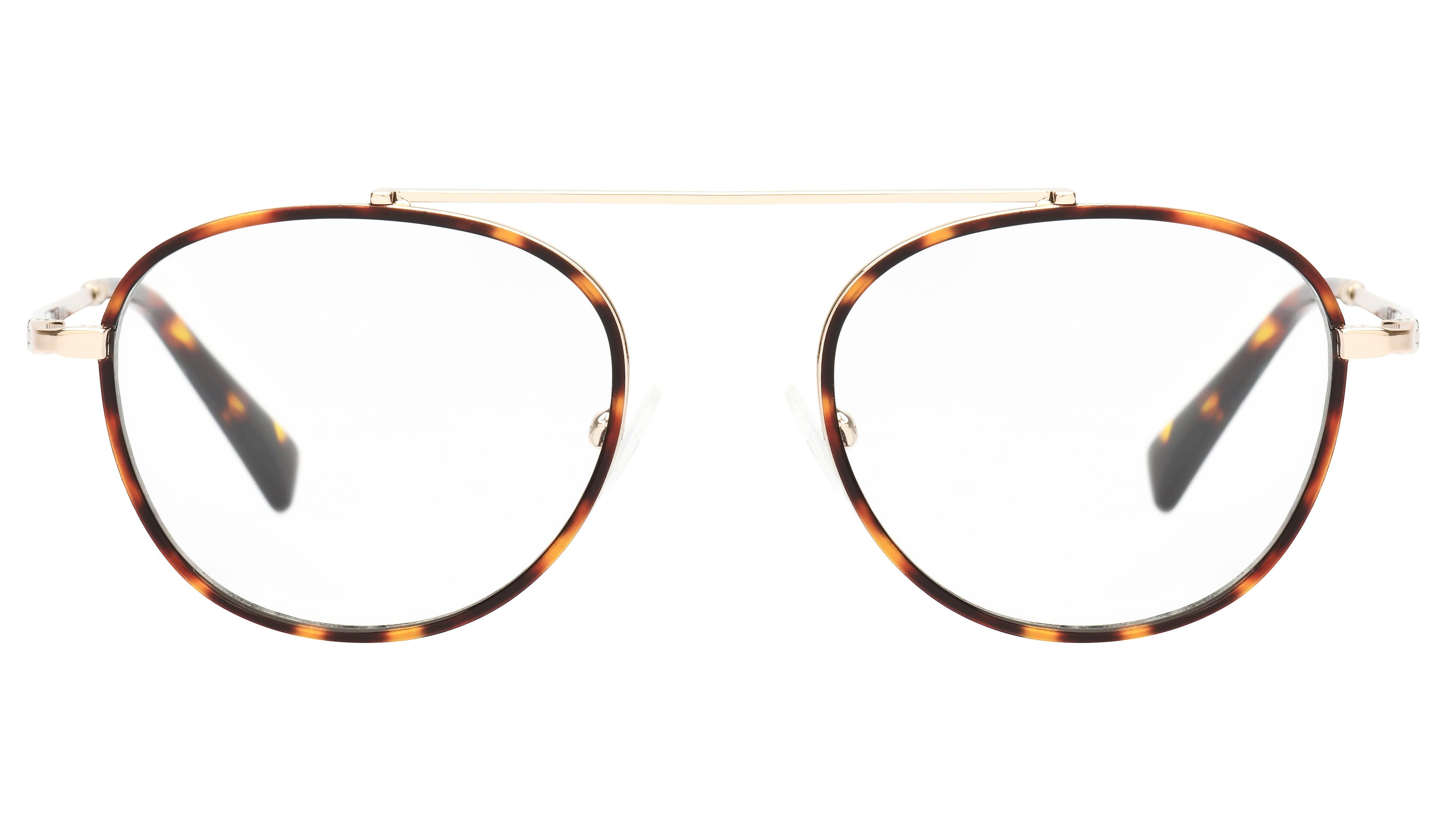 Lunettes de vue Signature Krys Homme Écaille Ronde Com2008 Face