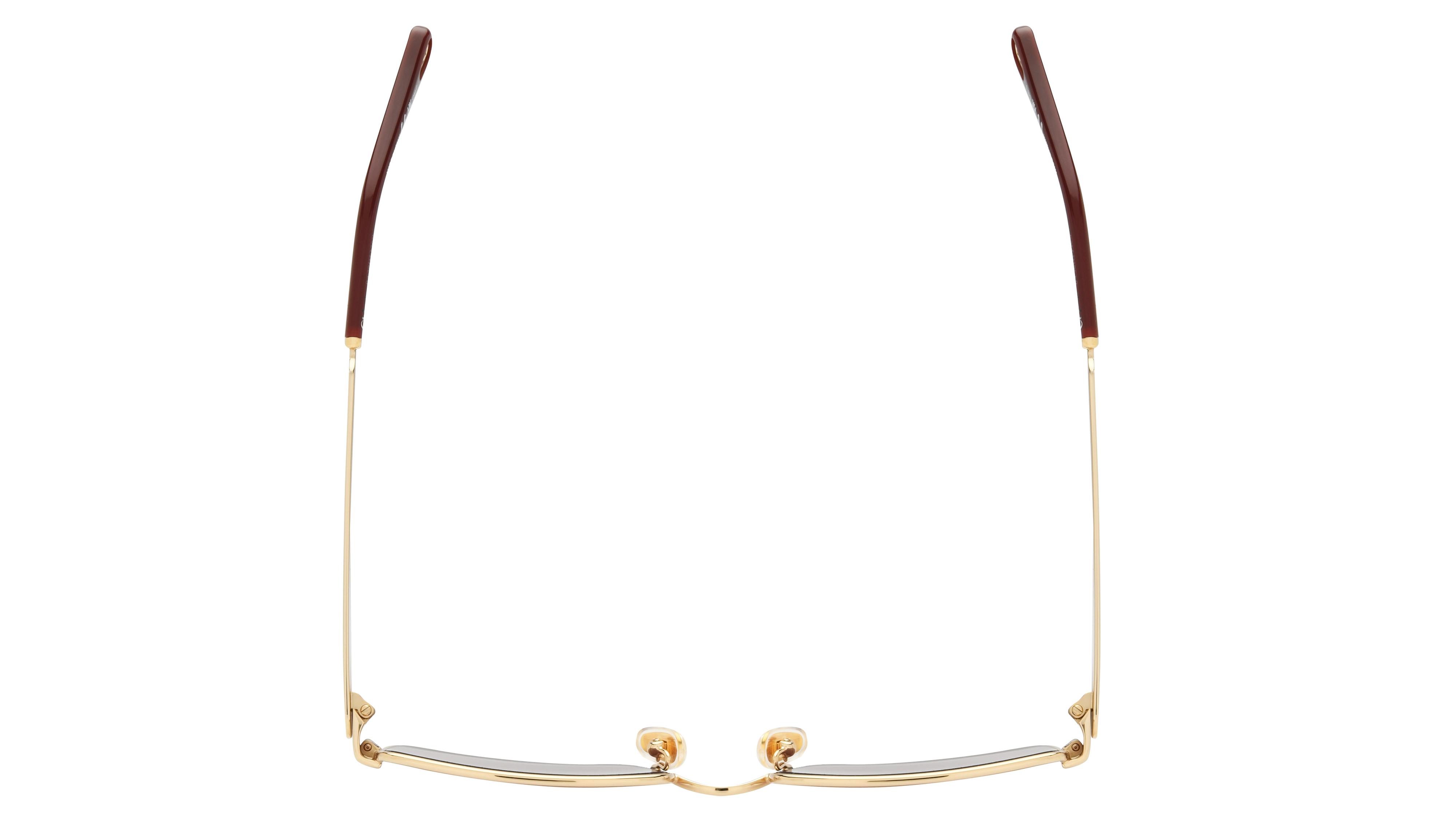 Lunettes de soleil Chloé Femme Or Rectangle ch0354s Dessus