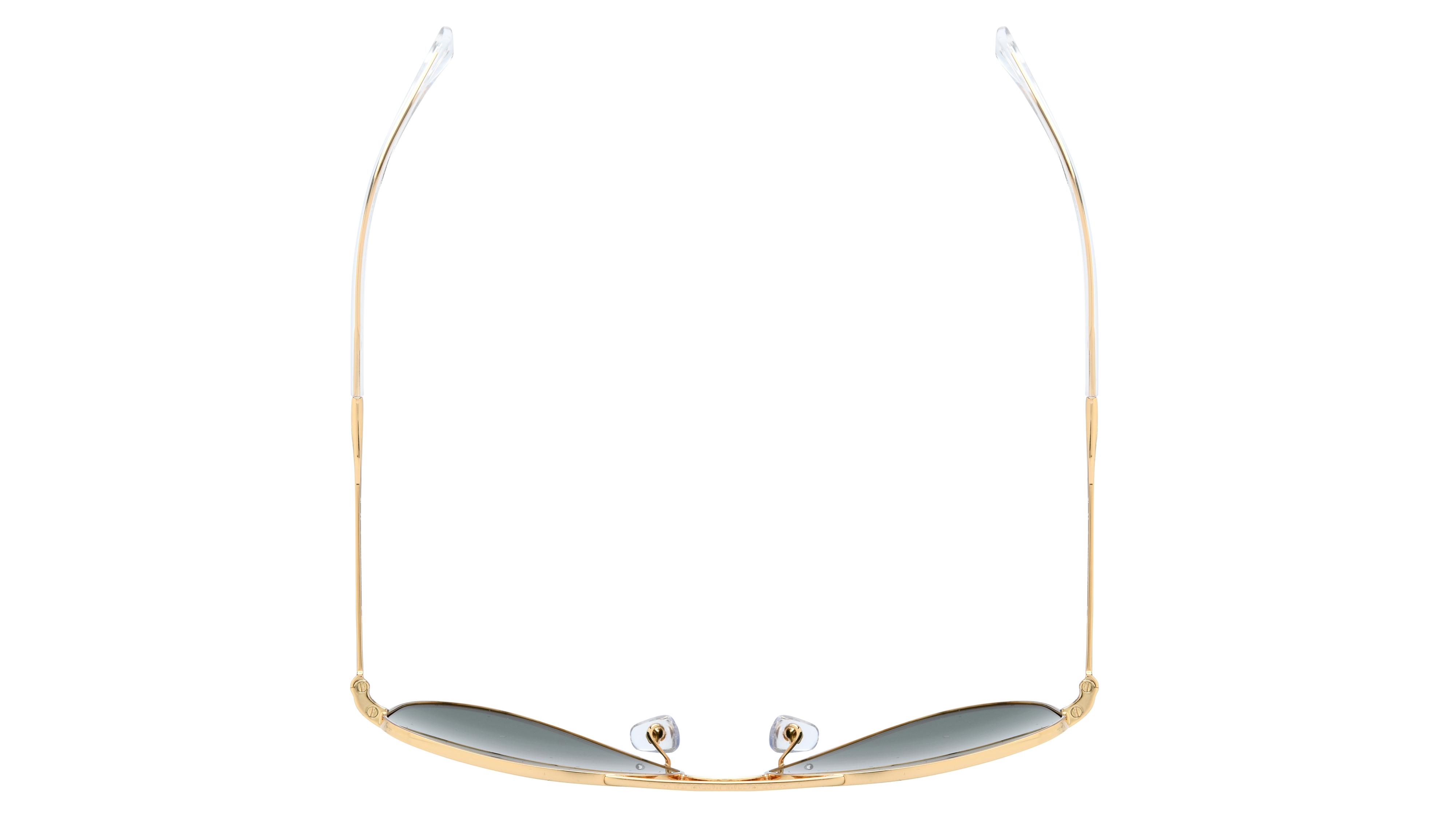 Lunettes de soleil Ray-Ban Mixte Or Aviateur RB3825 Dessus