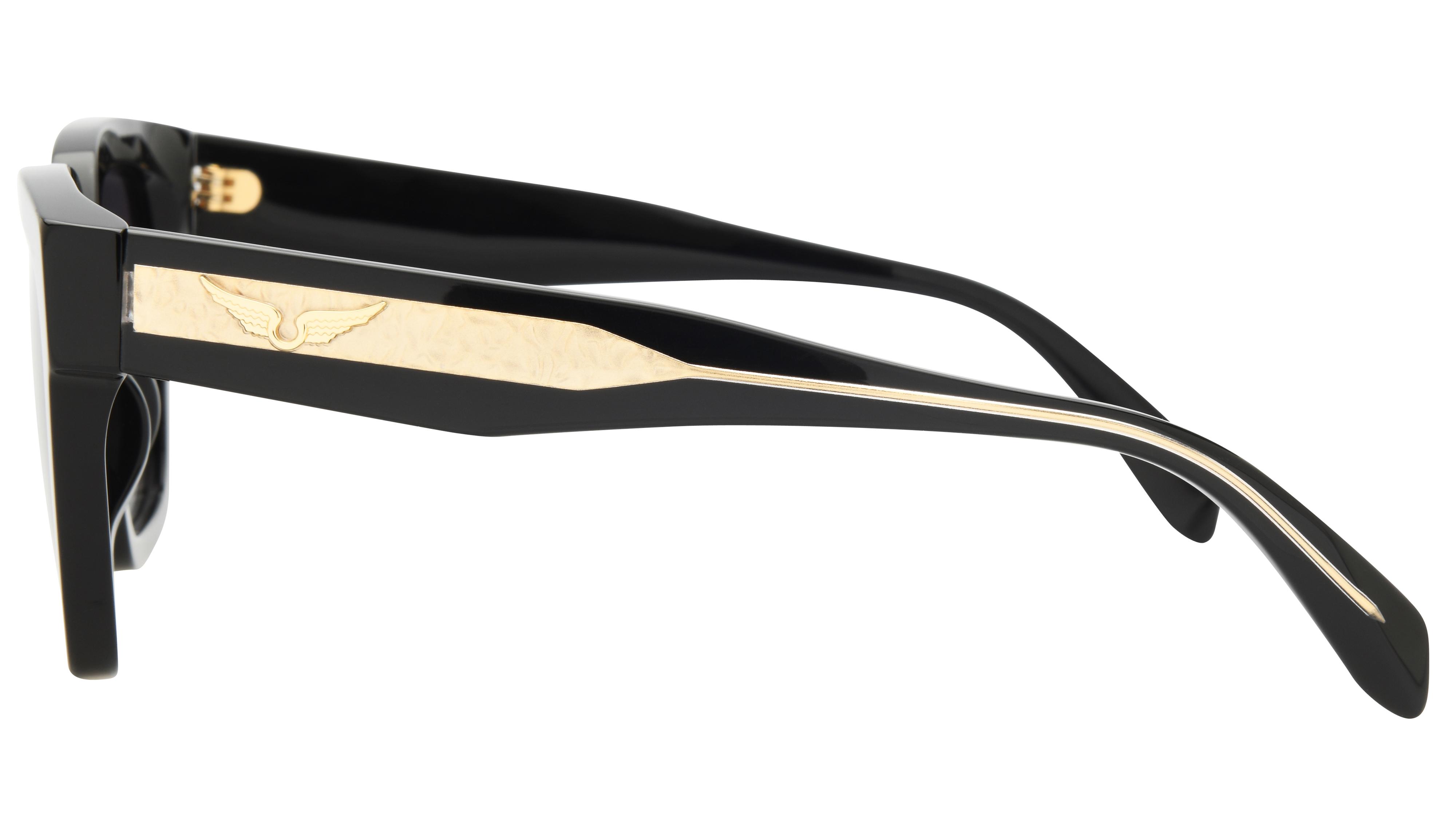 Lunettes de soleil Zadig & Voltaire Femme Noir Rectangle Szv407 Gauche