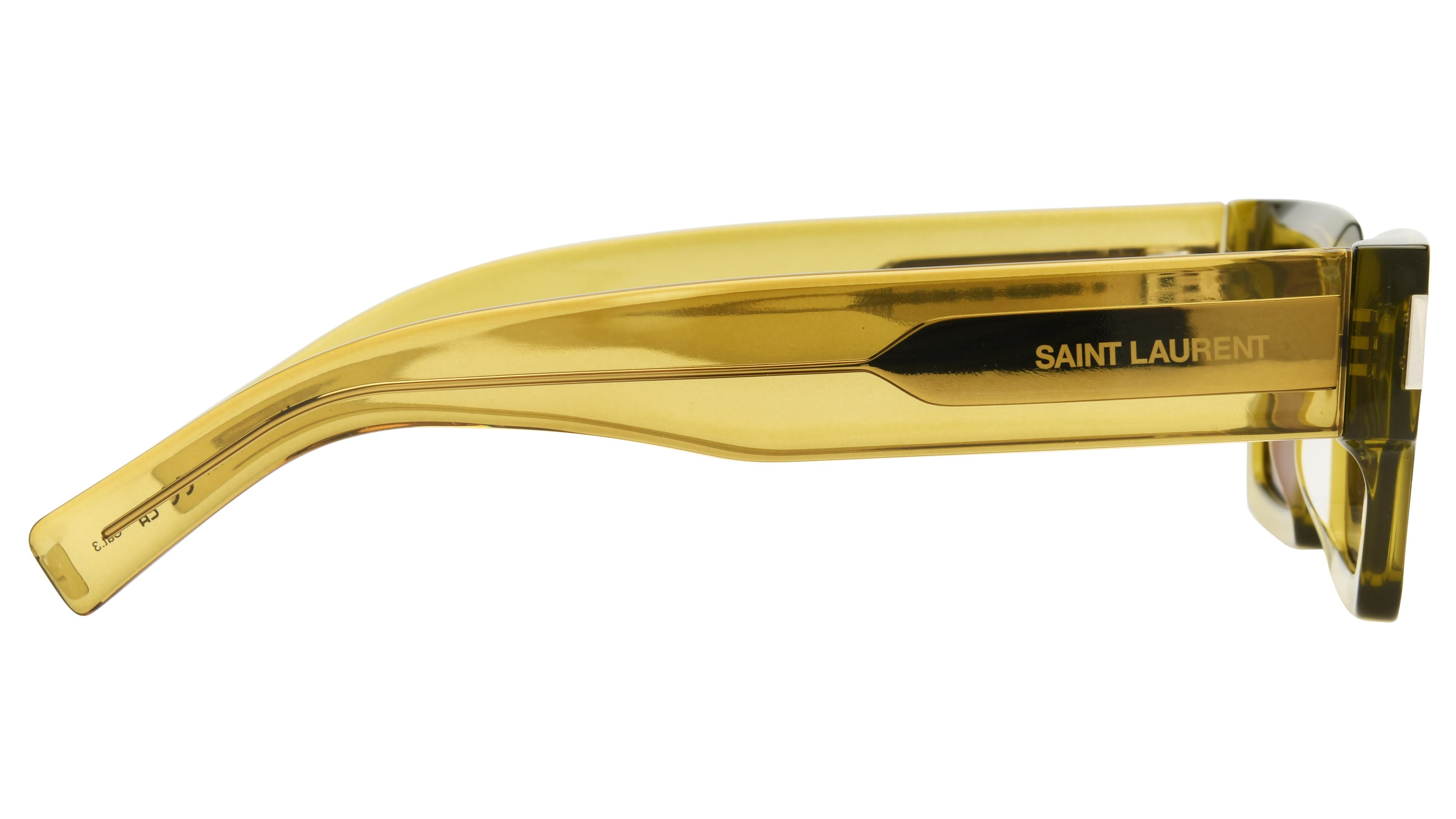 Lunettes de soleil Saint Laurent Mixte Vert Rectangle Sl572 Droite