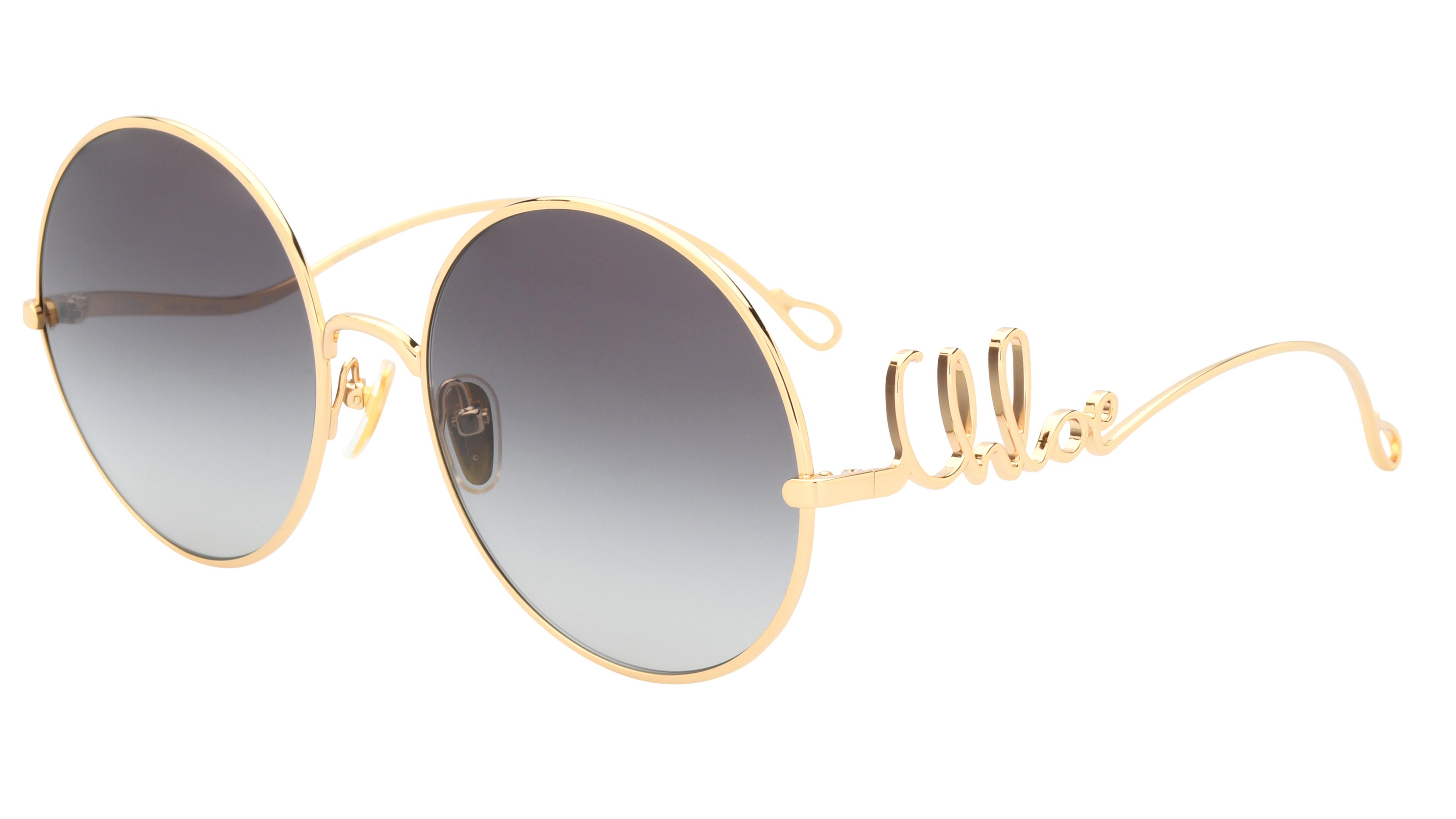 Lunettes de soleil Chloé Femme Or Pantos CH0329S Trois-Quart