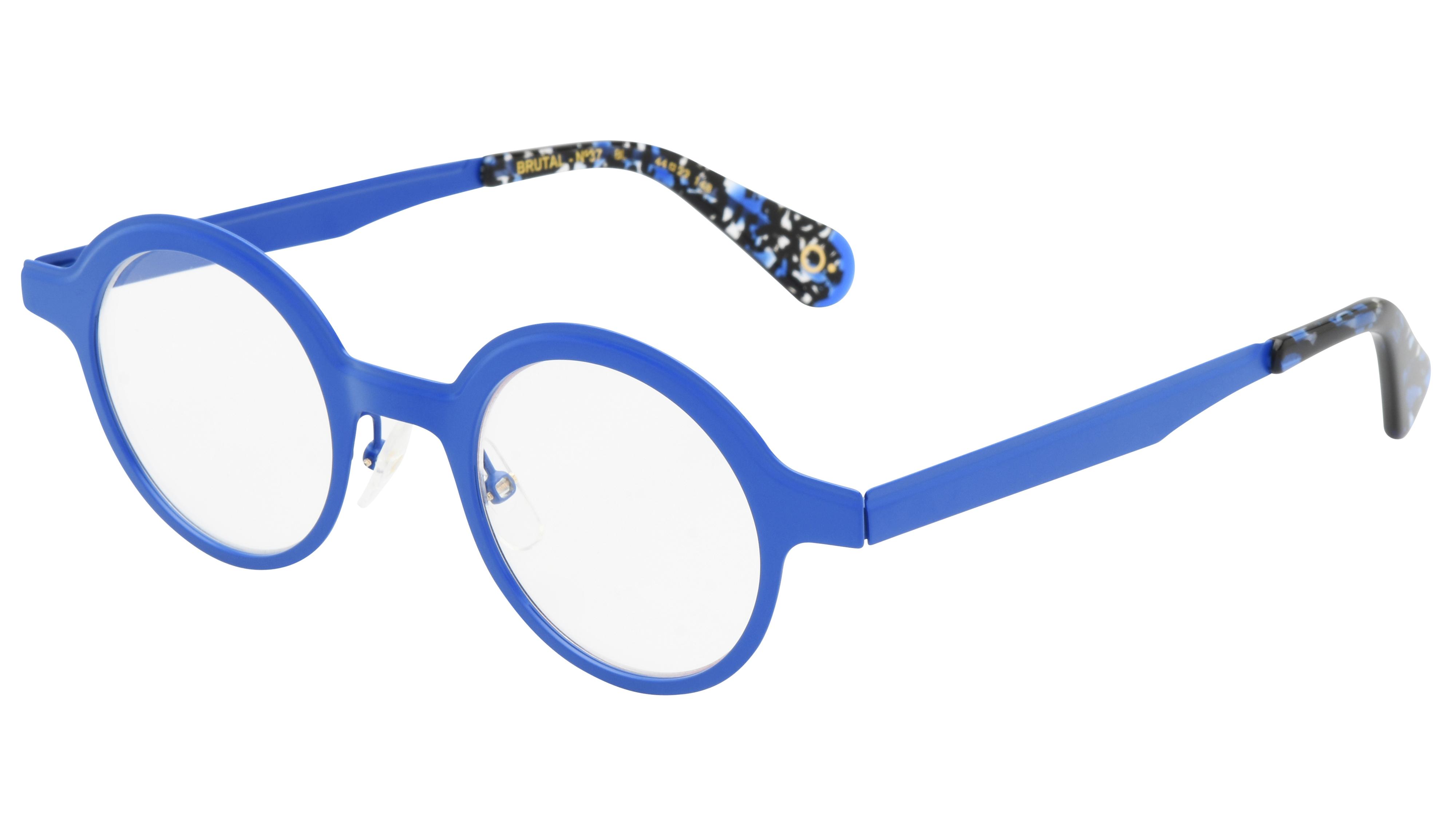 Lunettes de vue Etnia Barcelona Homme Bleu Ronde brut37 Trois-Quart