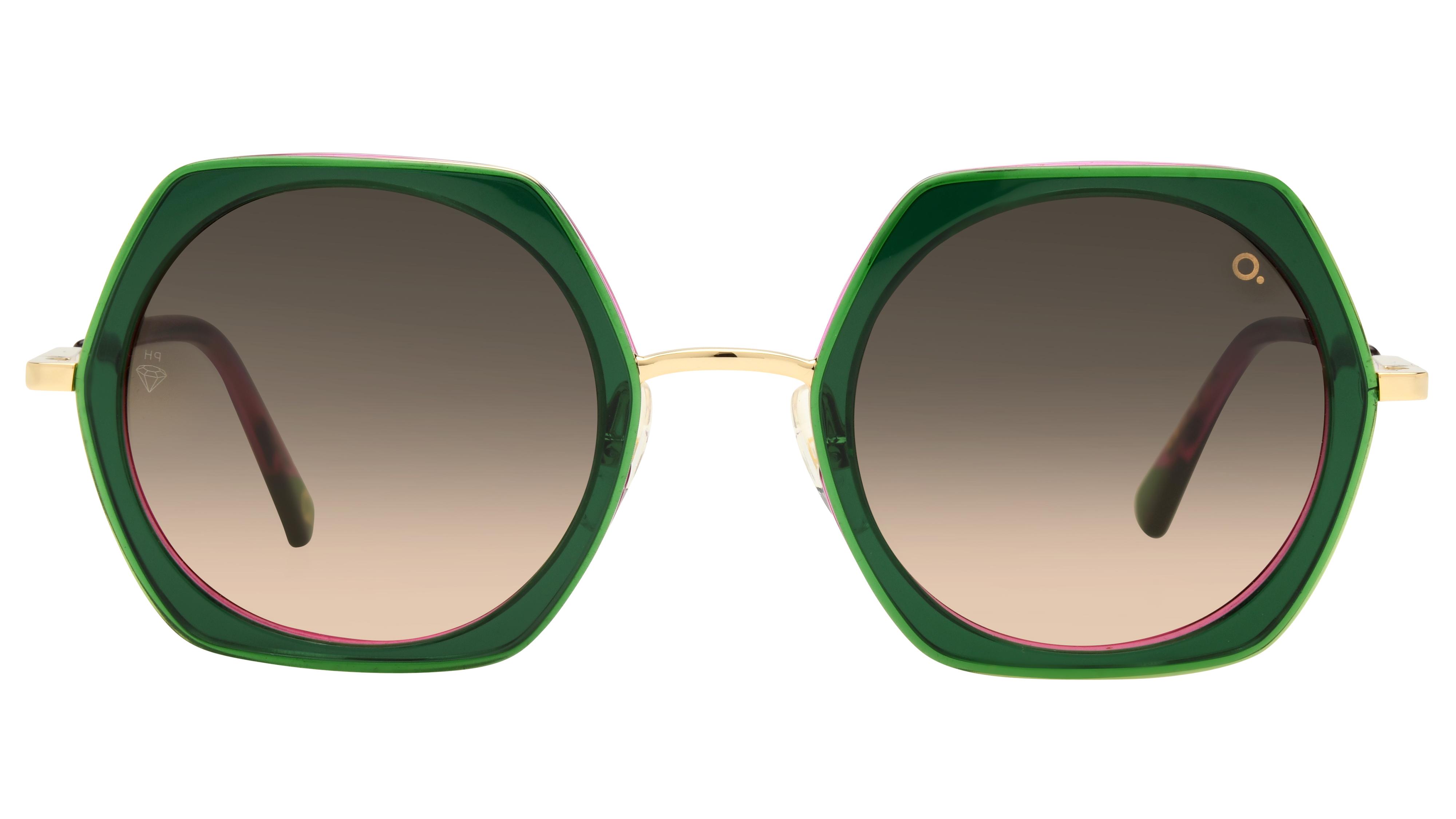 Lunettes de soleil Etnia Barcelona Femme Vert Ronde Baeza Face