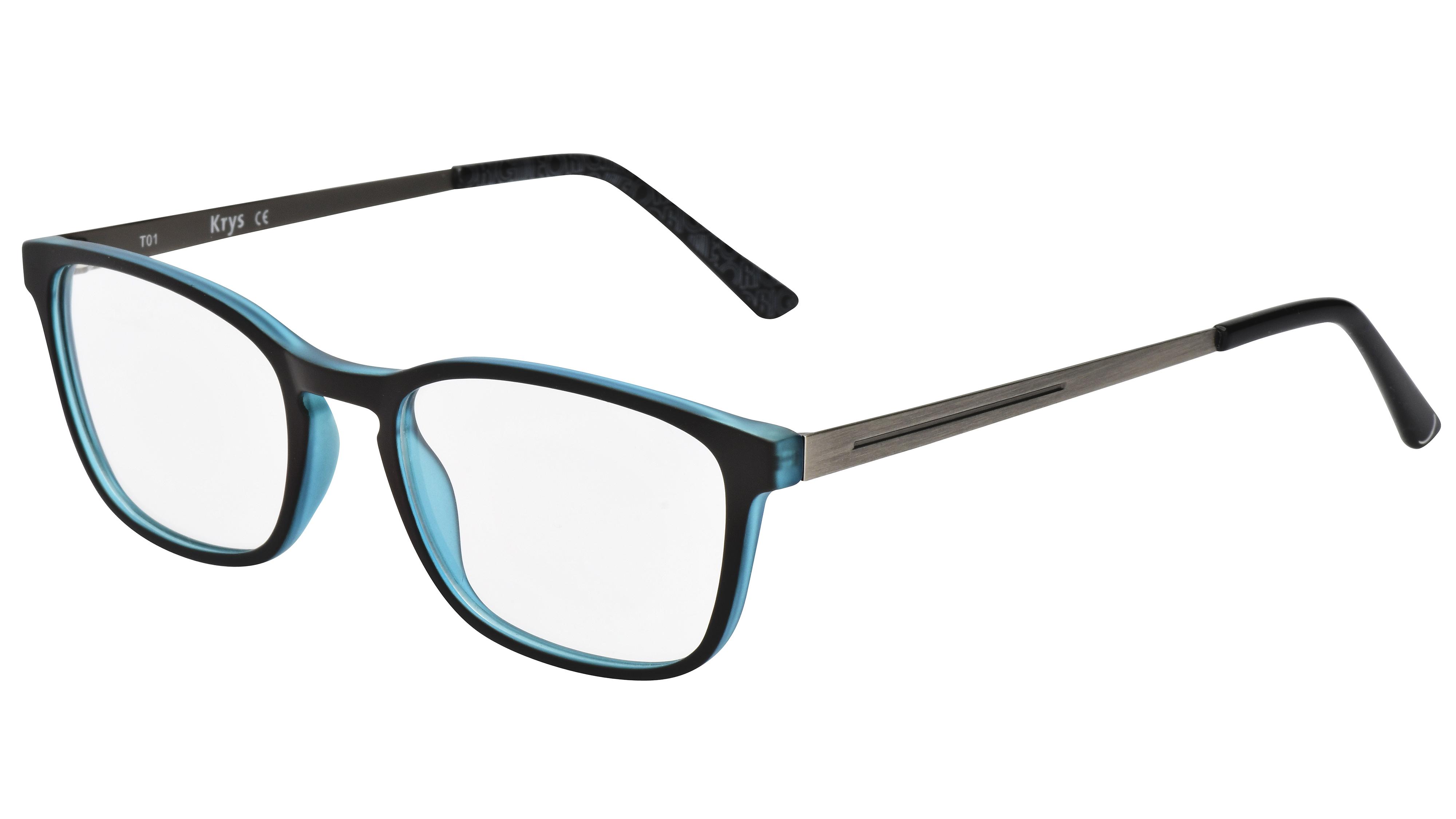 Lunettes de vue Signature Krys Homme Noir Rectangle Kor2105 Trois-Quart