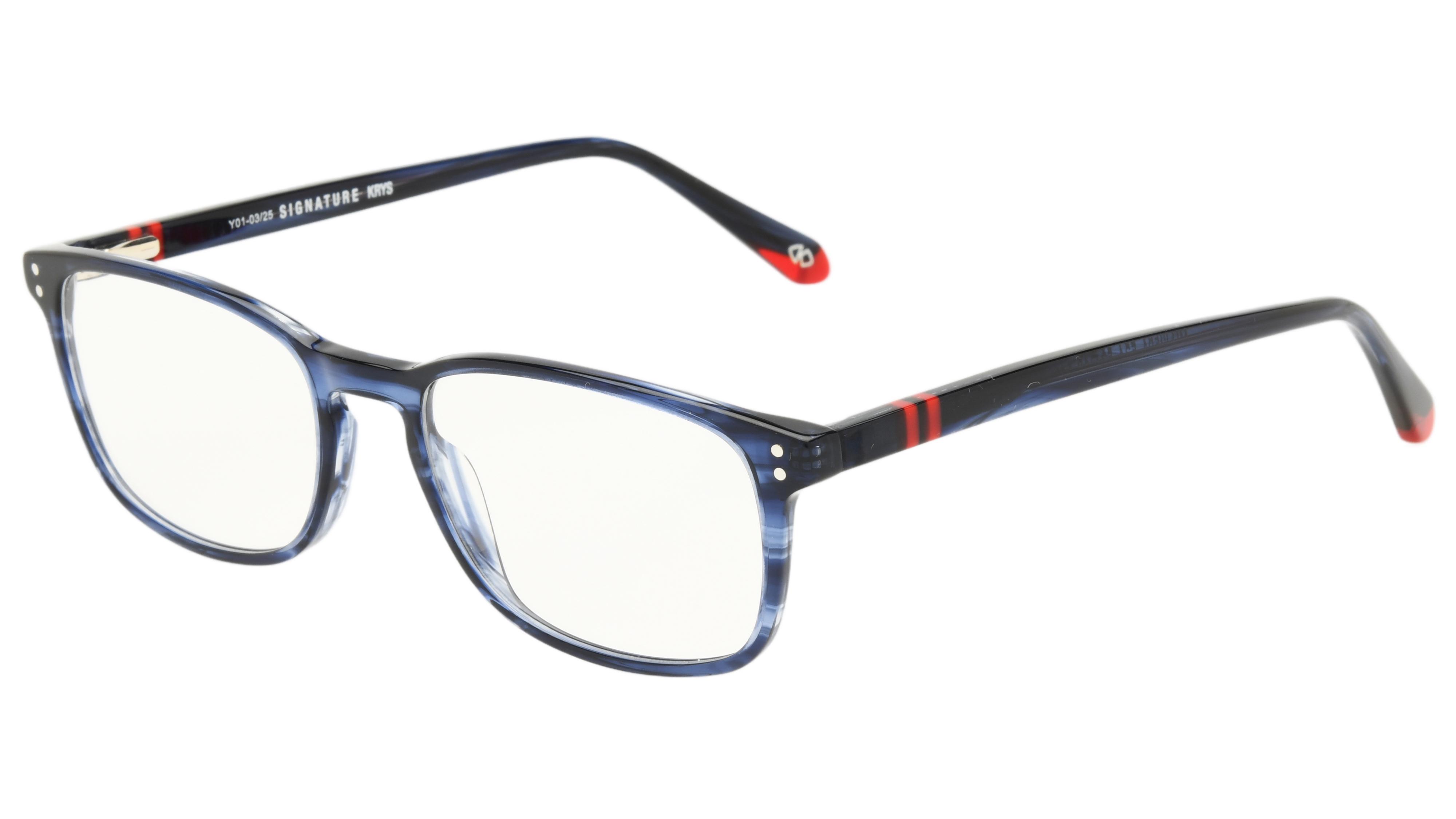 Lunettes de vue Signature Krys Moj2501 534 Bleu Fonce Textu