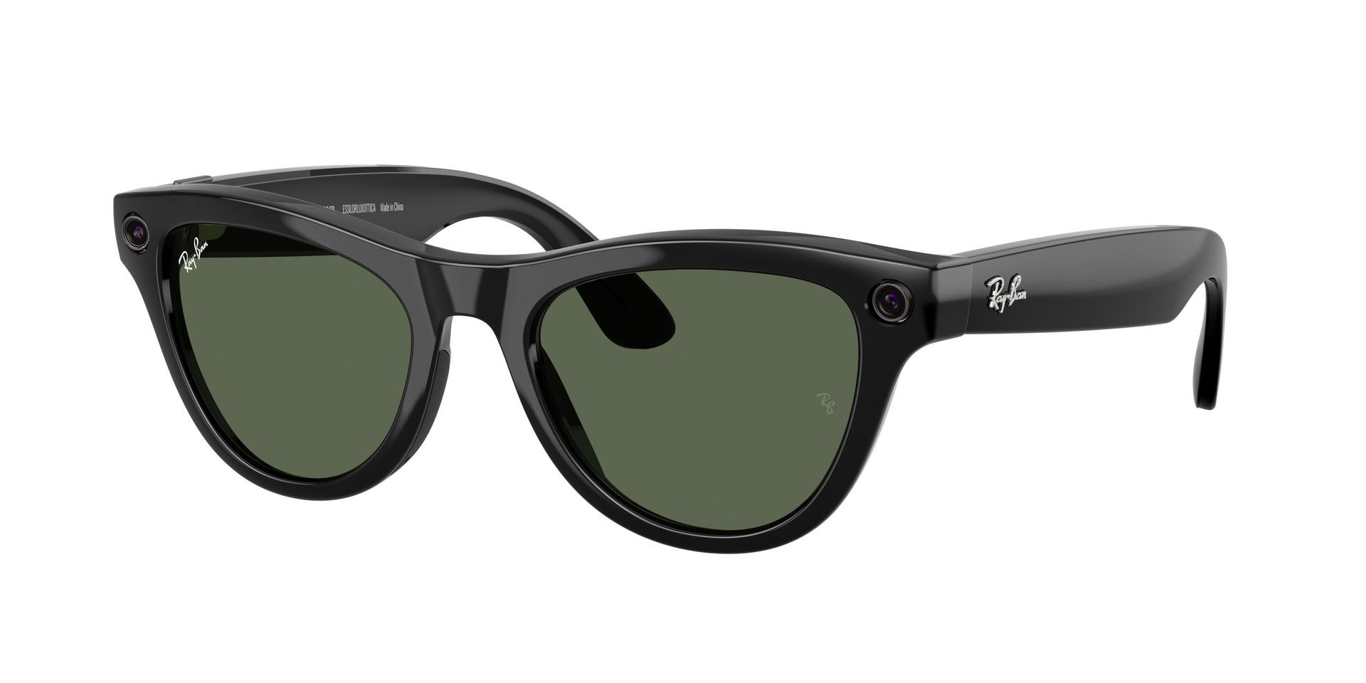 Lunettes de soleil Ray-Ban Meta Mixte Noir Papillon Rw4014 Gauche
