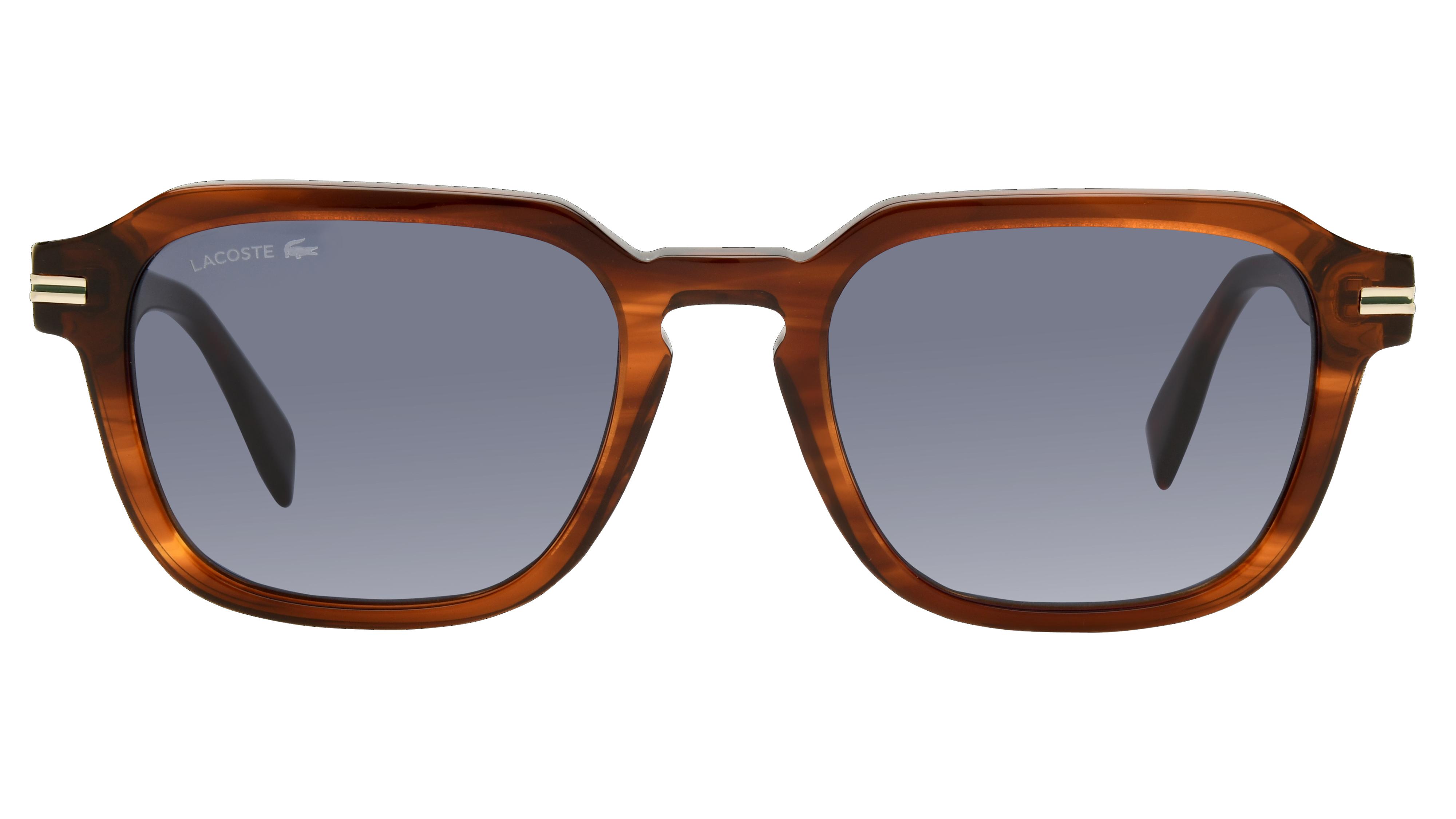 Lunettes de soleil Lacoste Homme Marron Rectangle L6046SN Face