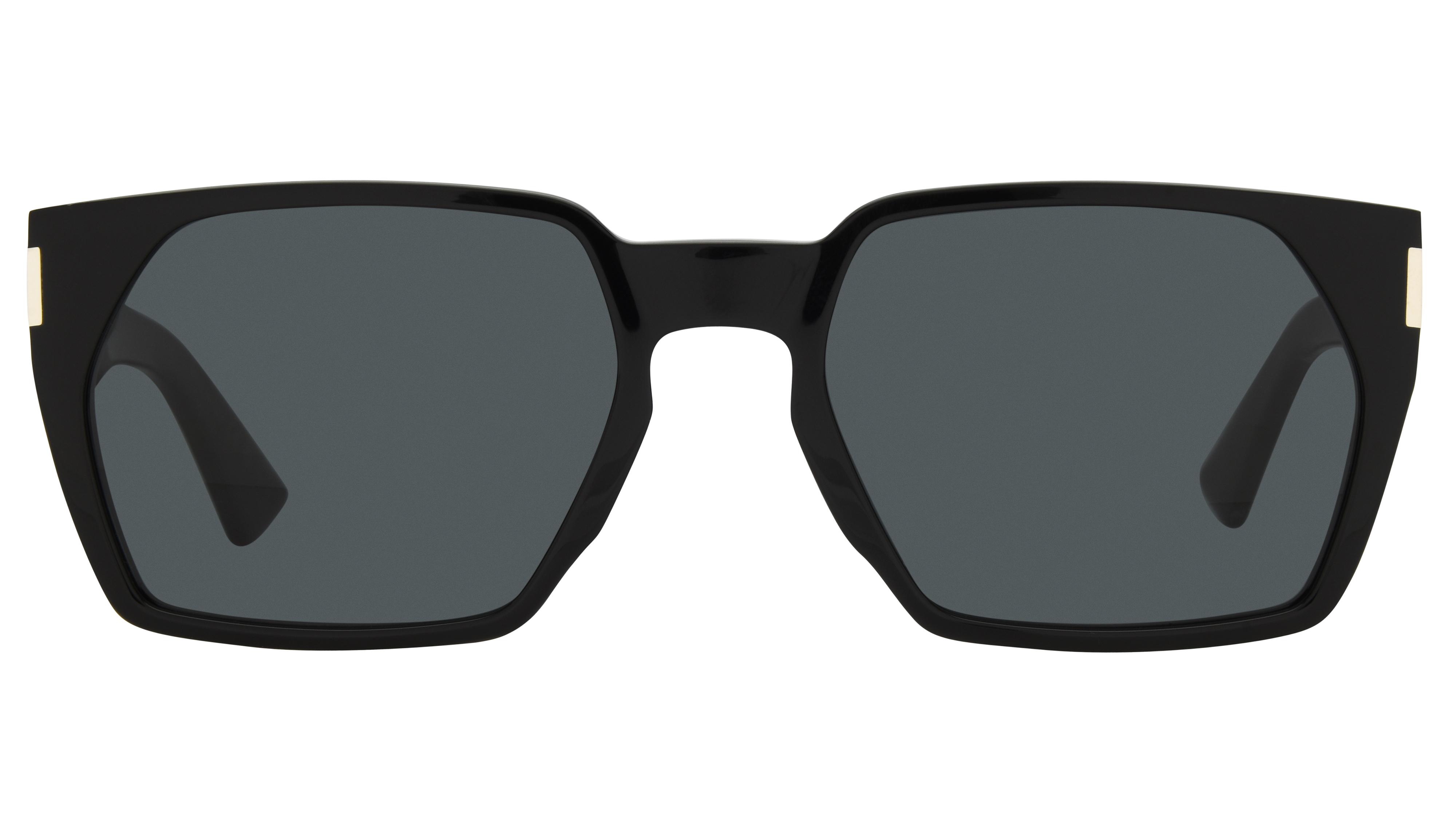 Lunettes de soleil Saint Laurent Mixte Noir Rectangle SL Face