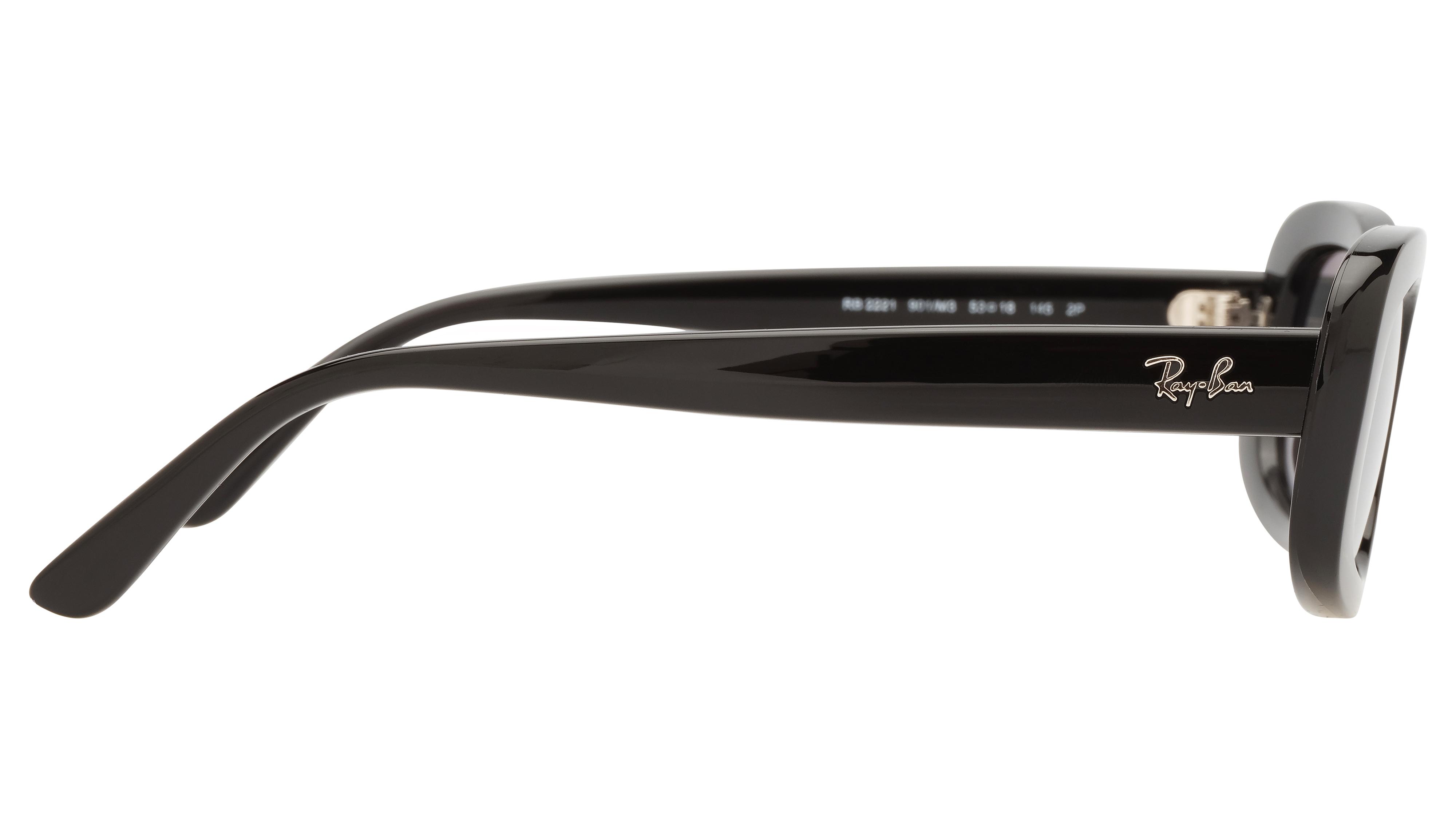 Lunettes de soleil Ray-Ban Femme Noir Ovale rb2221 Droite