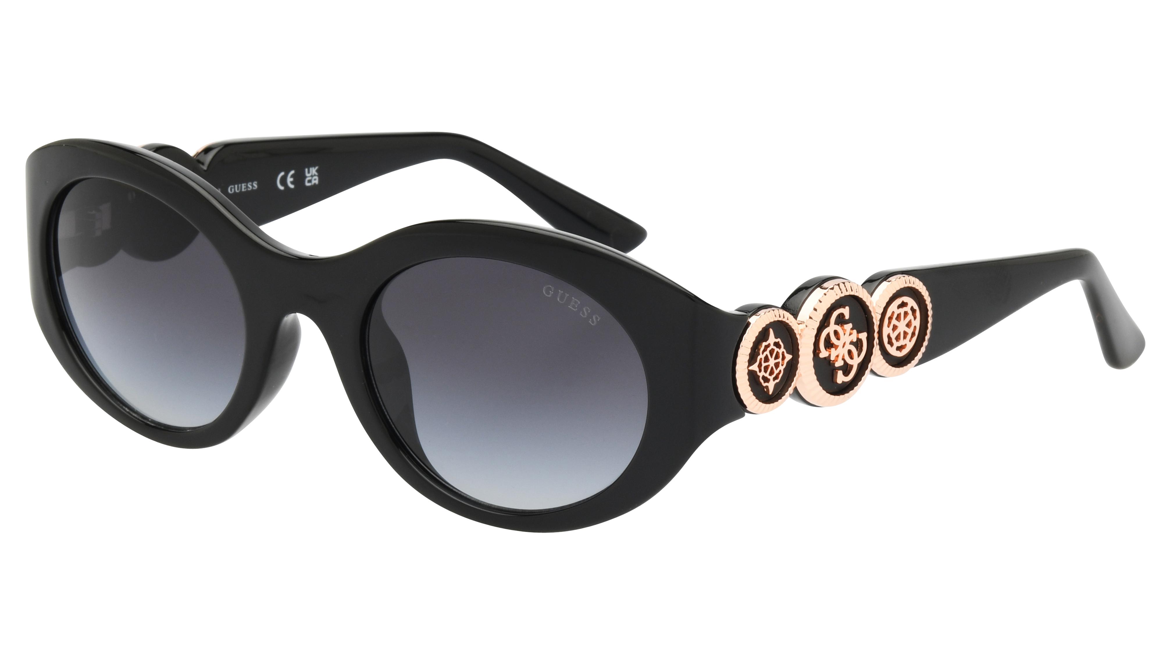 Lunettes de soleil Guess Femme Noir Ovale Gu00198-H Trois-Quart