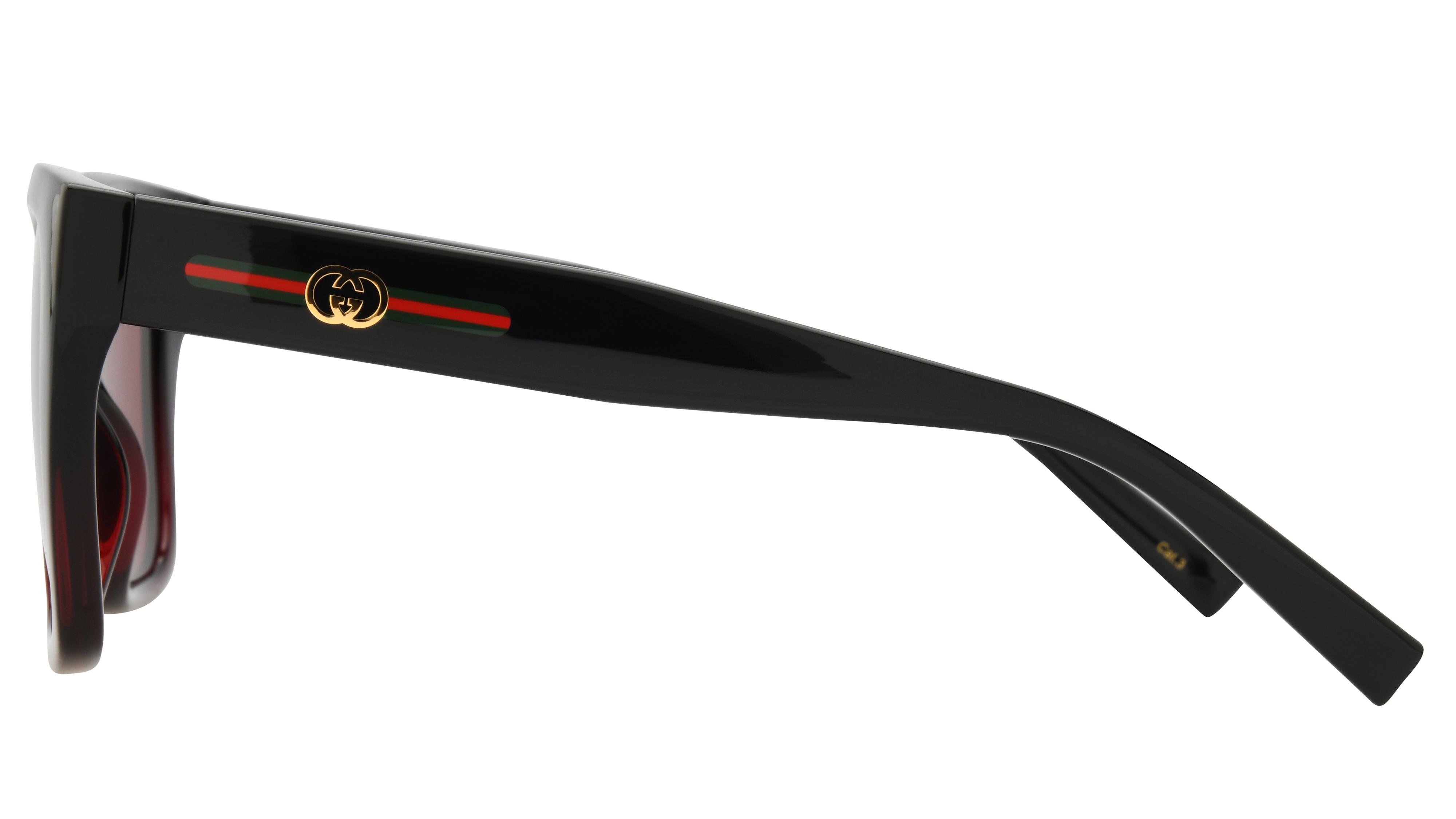 Lunettes de soleil Gucci Femme Noir Papillon Gg2102S Gauche