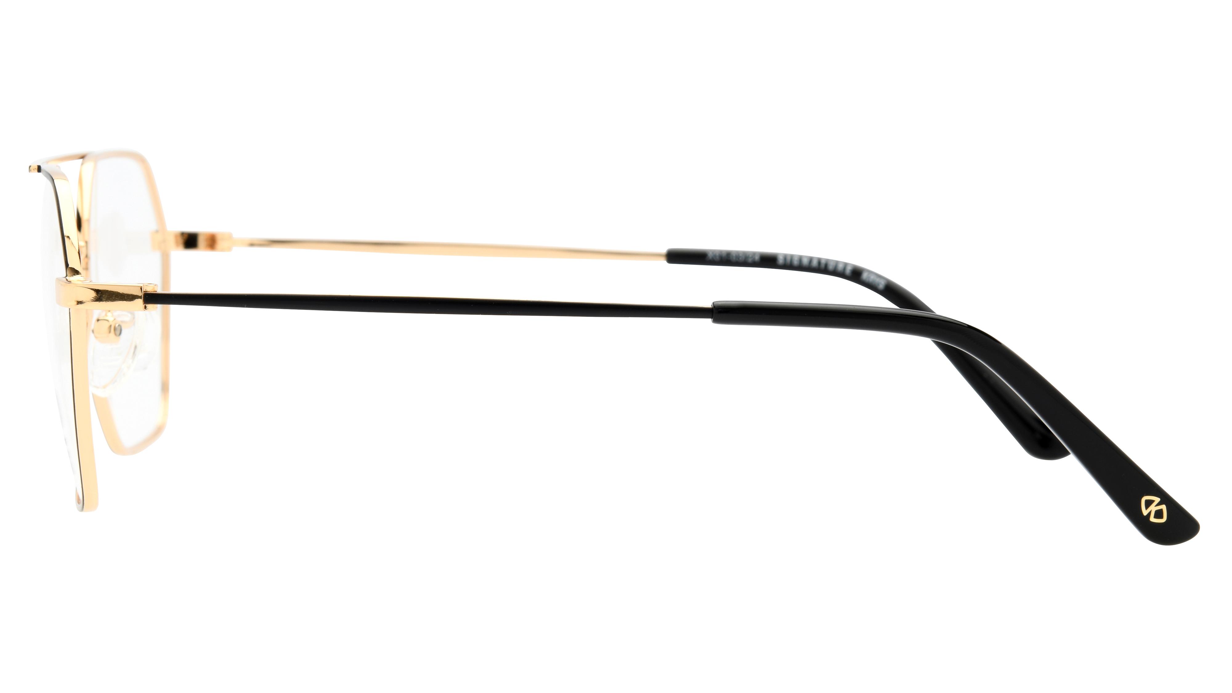 Lunettes de vue Signature Krys Homme Or Aviateur Com2404 Gauche