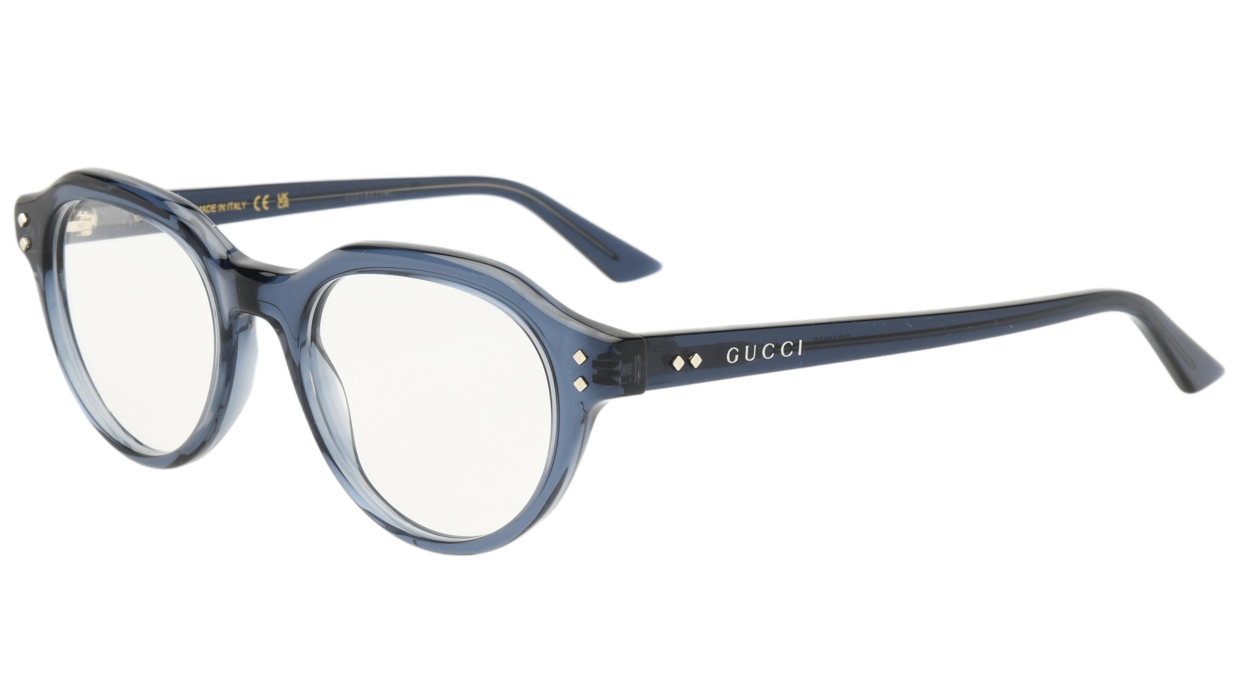 Lunettes de vue Gucci Homme Bleu Ronde GG1894O Trois-Quart