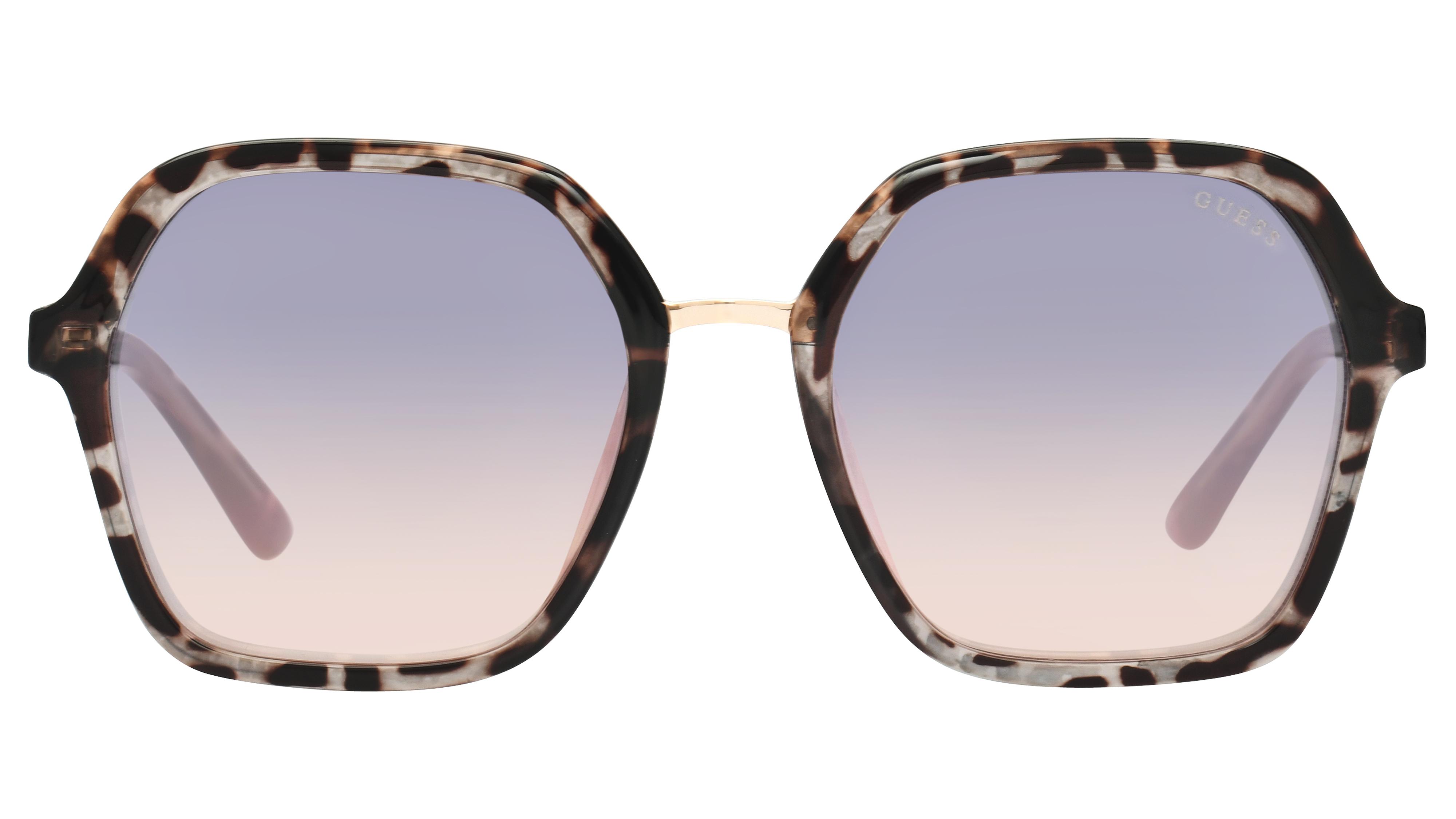 Lunettes de soleil Guess Femme Gris Carré GU7557 Face