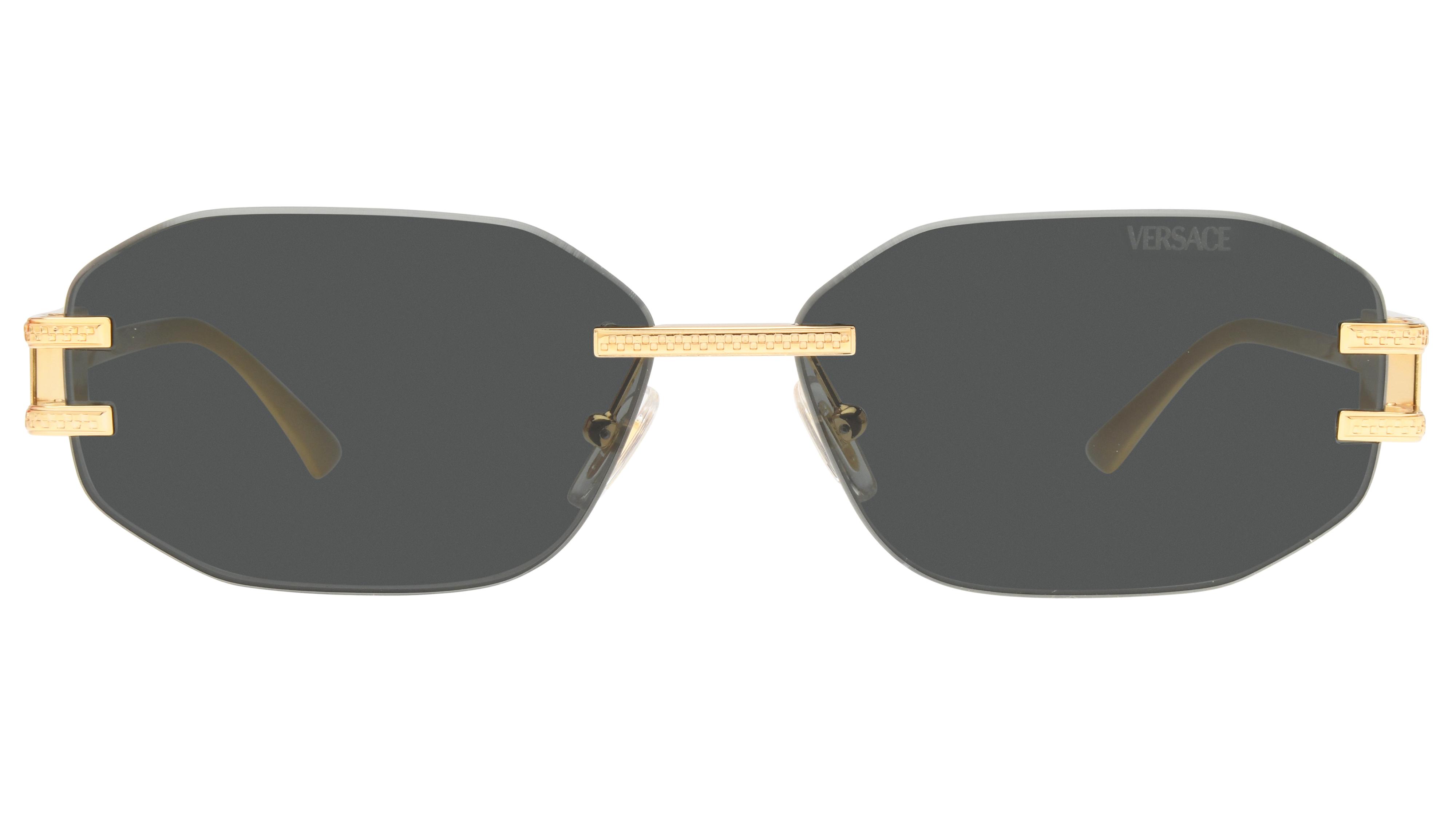 Lunettes de soleil Versace Femme Or Ovale VE2274 Face