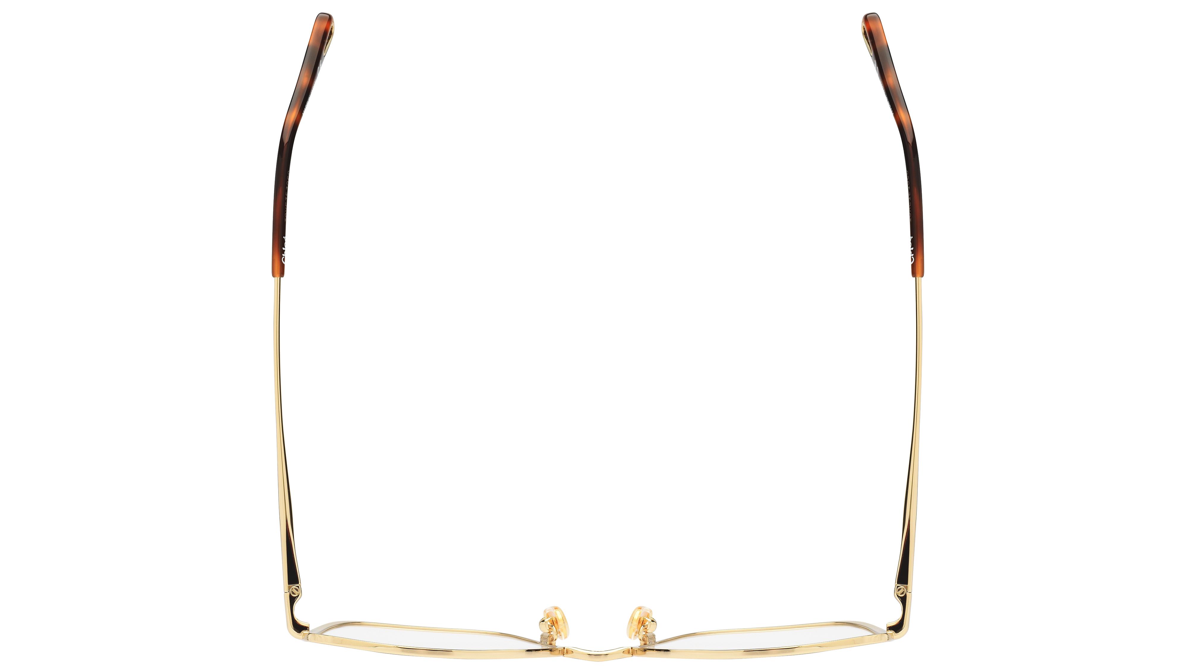 Lunettes de vue Chloé Femme Or Carré CH0038O Dessus