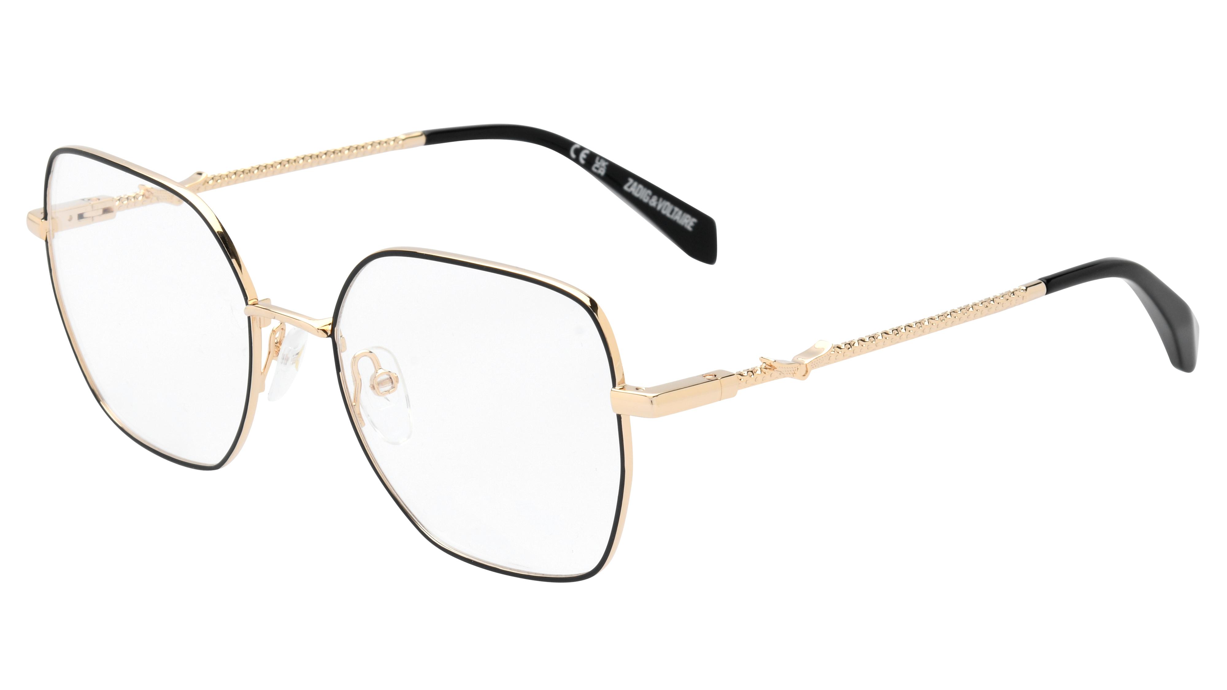 Lunettes de vue Zadig & Voltaire Femme Noir Carré Vzv388 Trois-Quart