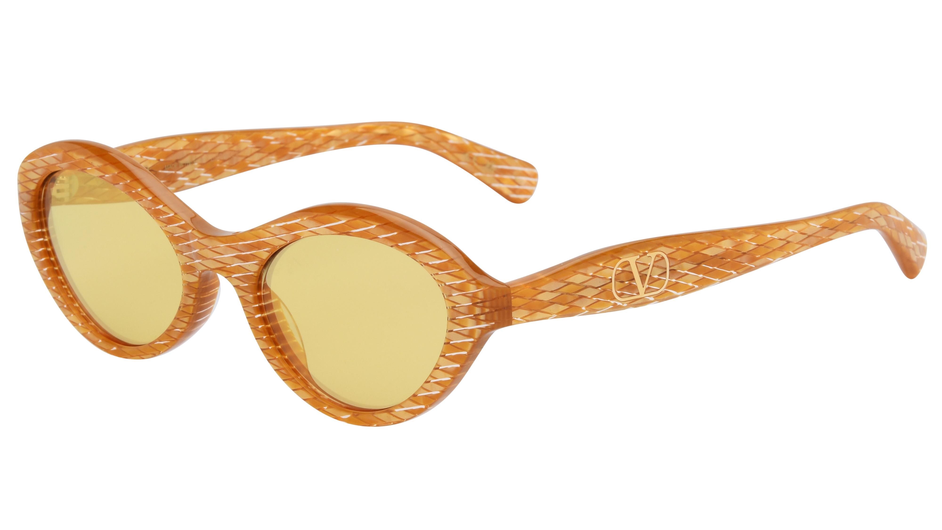 Lunettes de soleil Valentino Femme Or Ovale Vg0008S Trois-Quart