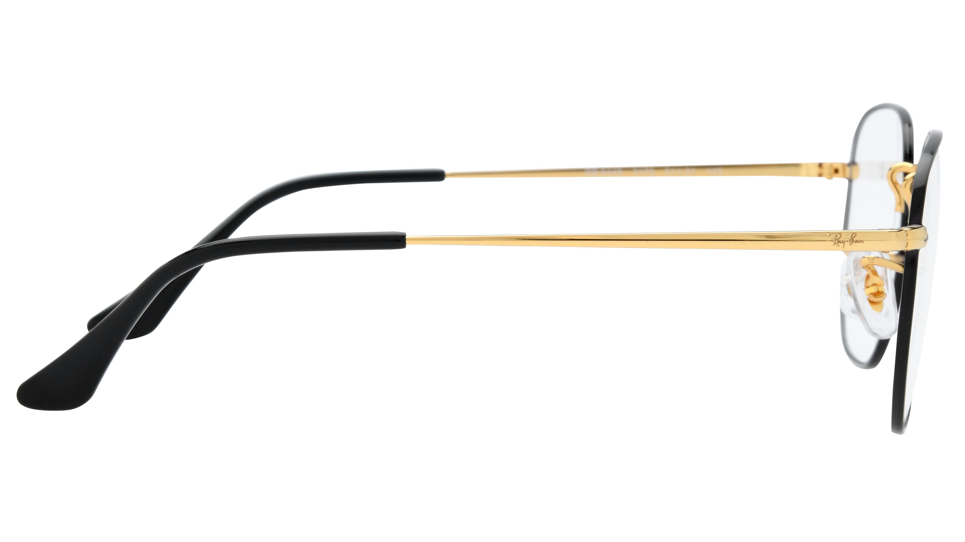 Lunettes de vue Ray-Ban Mixte Noir Carré Rx6448 Droite