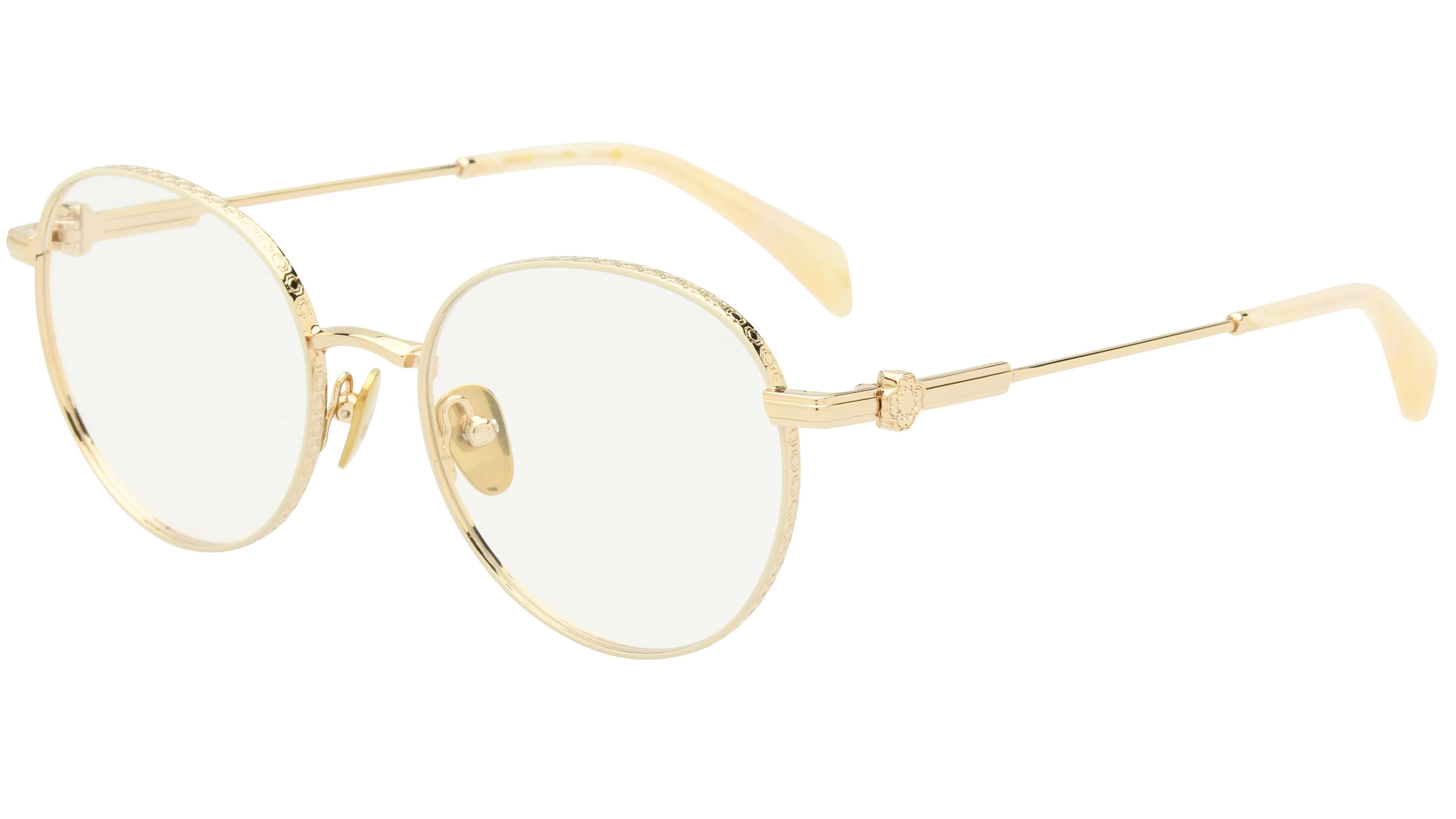 Lunettes de vue Maje Femme Or Ronde mj3046 Trois-Quart