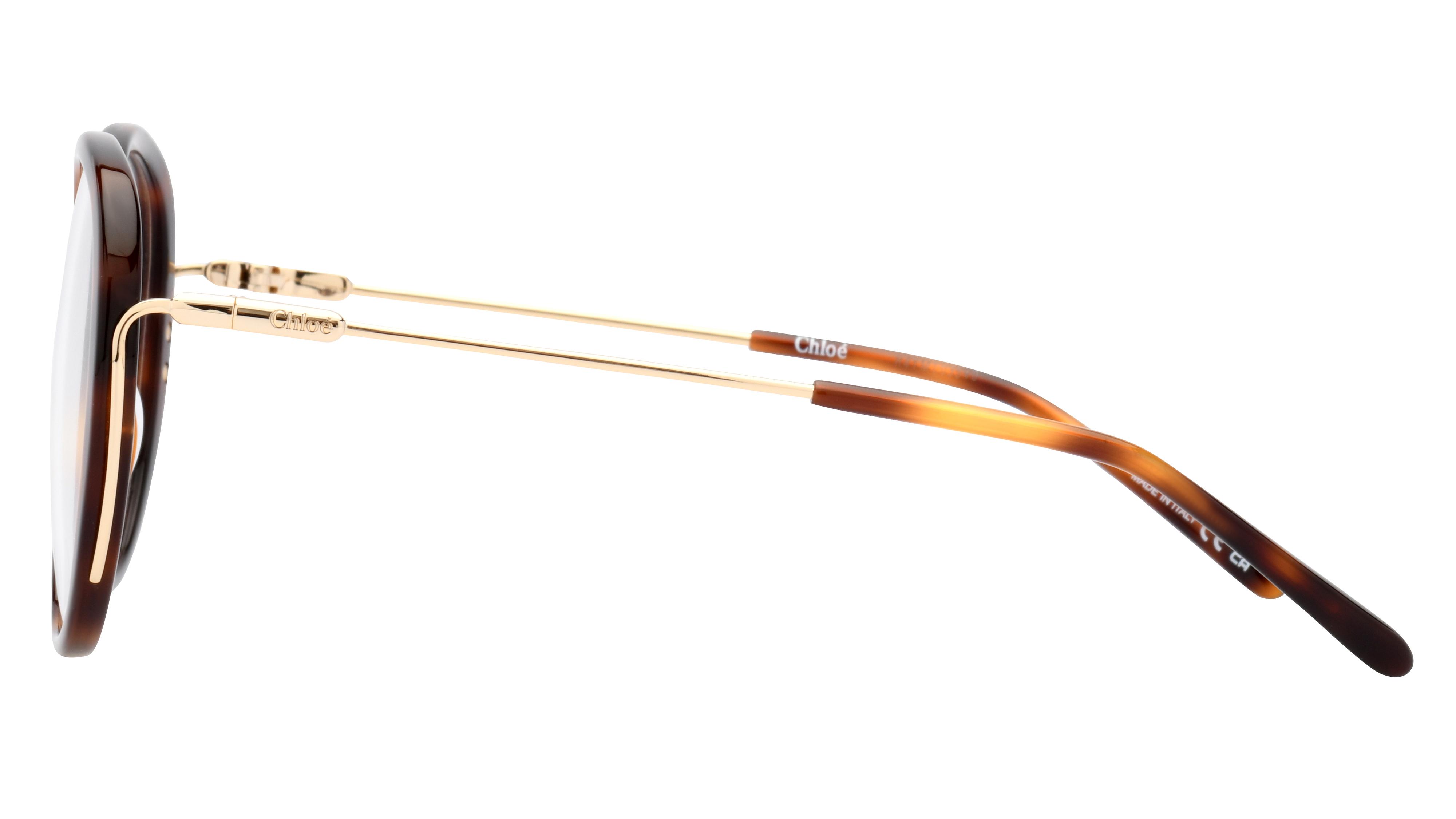 Lunettes de vue Chloé Femme Écaille Ronde Ch0172O Gauche