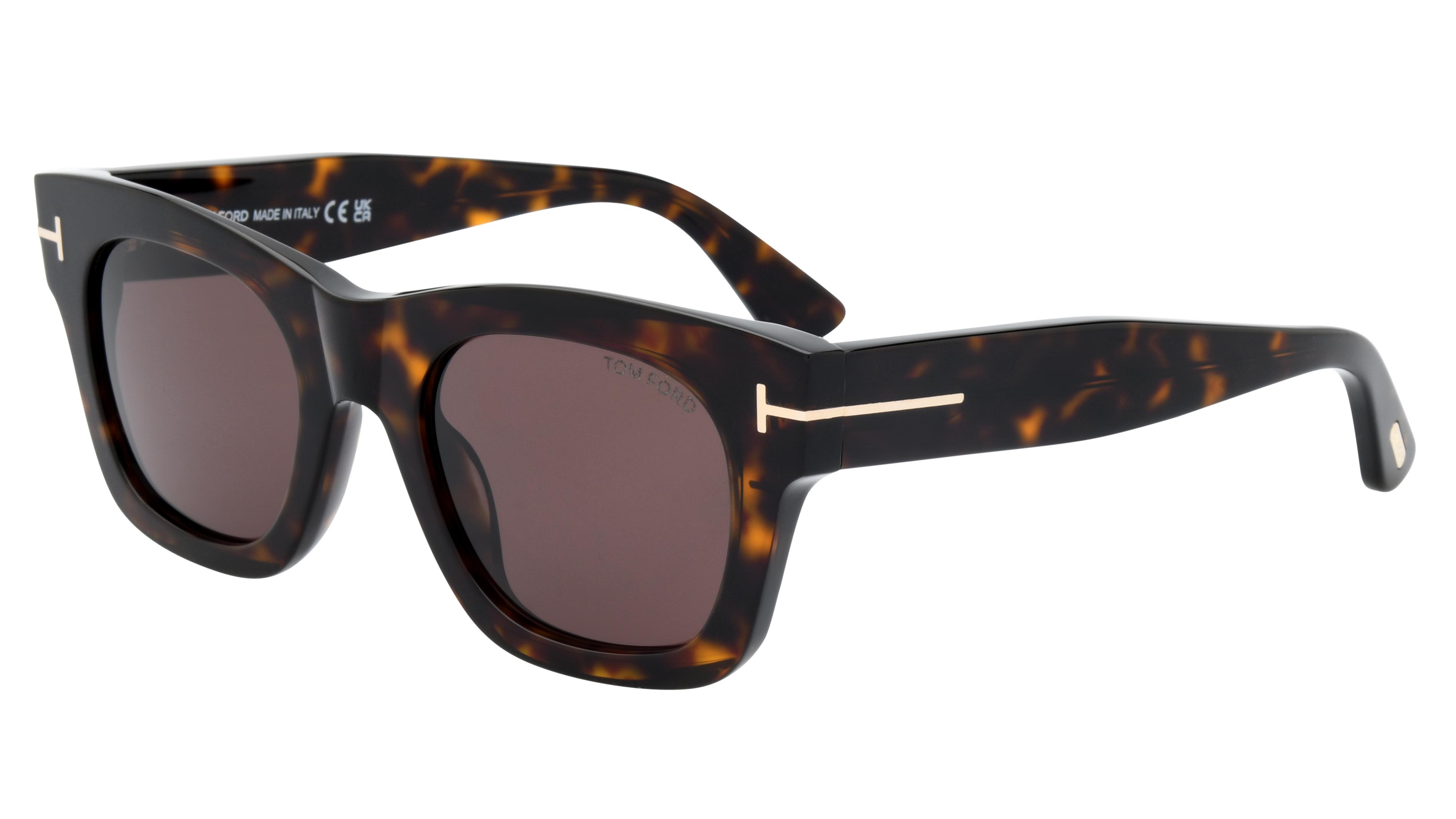 Lunettes de soleil Tom Ford Femme Écaille Carré FT1314 Trois-Quart