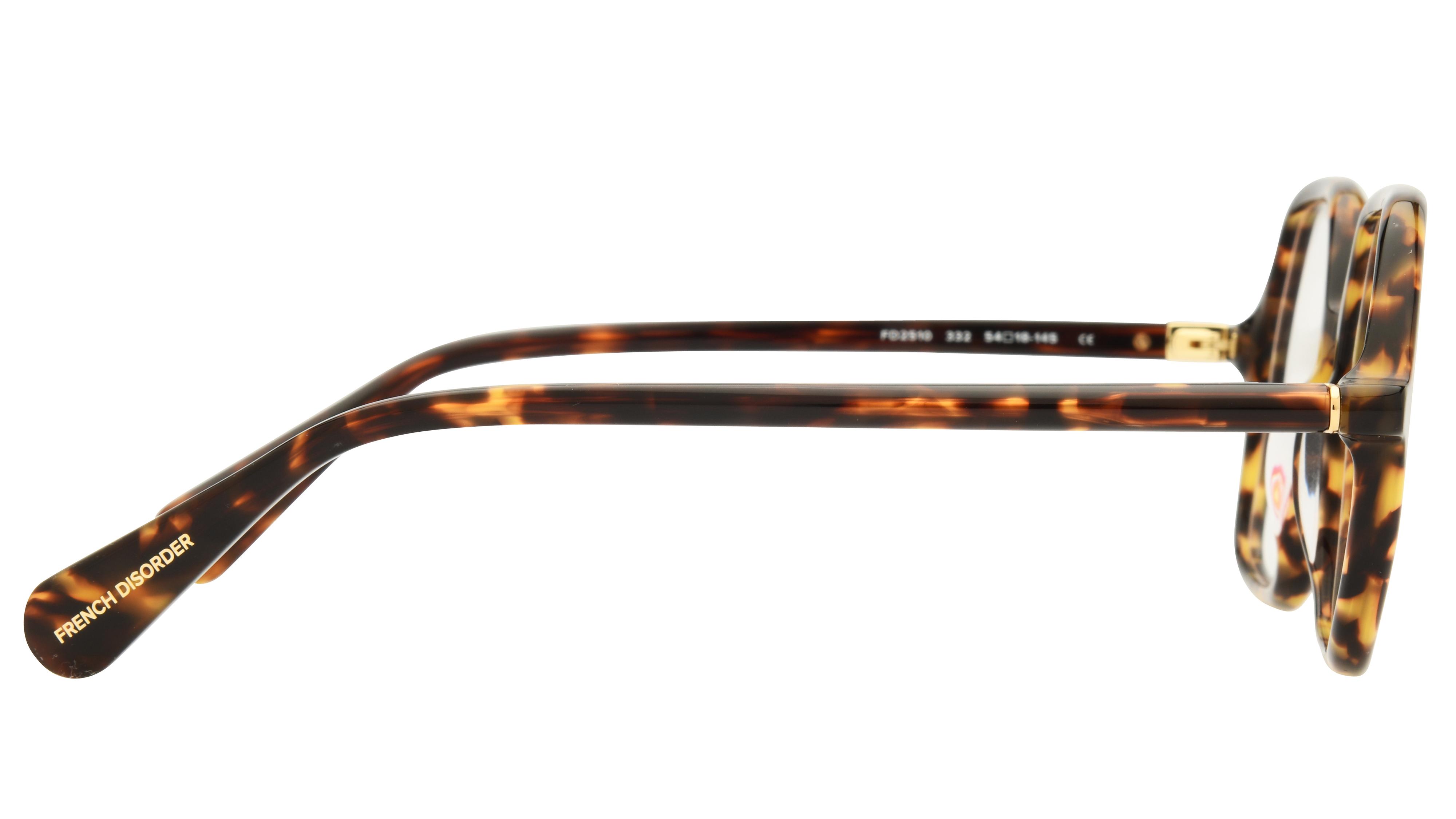Lunettes de vue French Disorder Femme Écaille Carré Fd2510 Droite