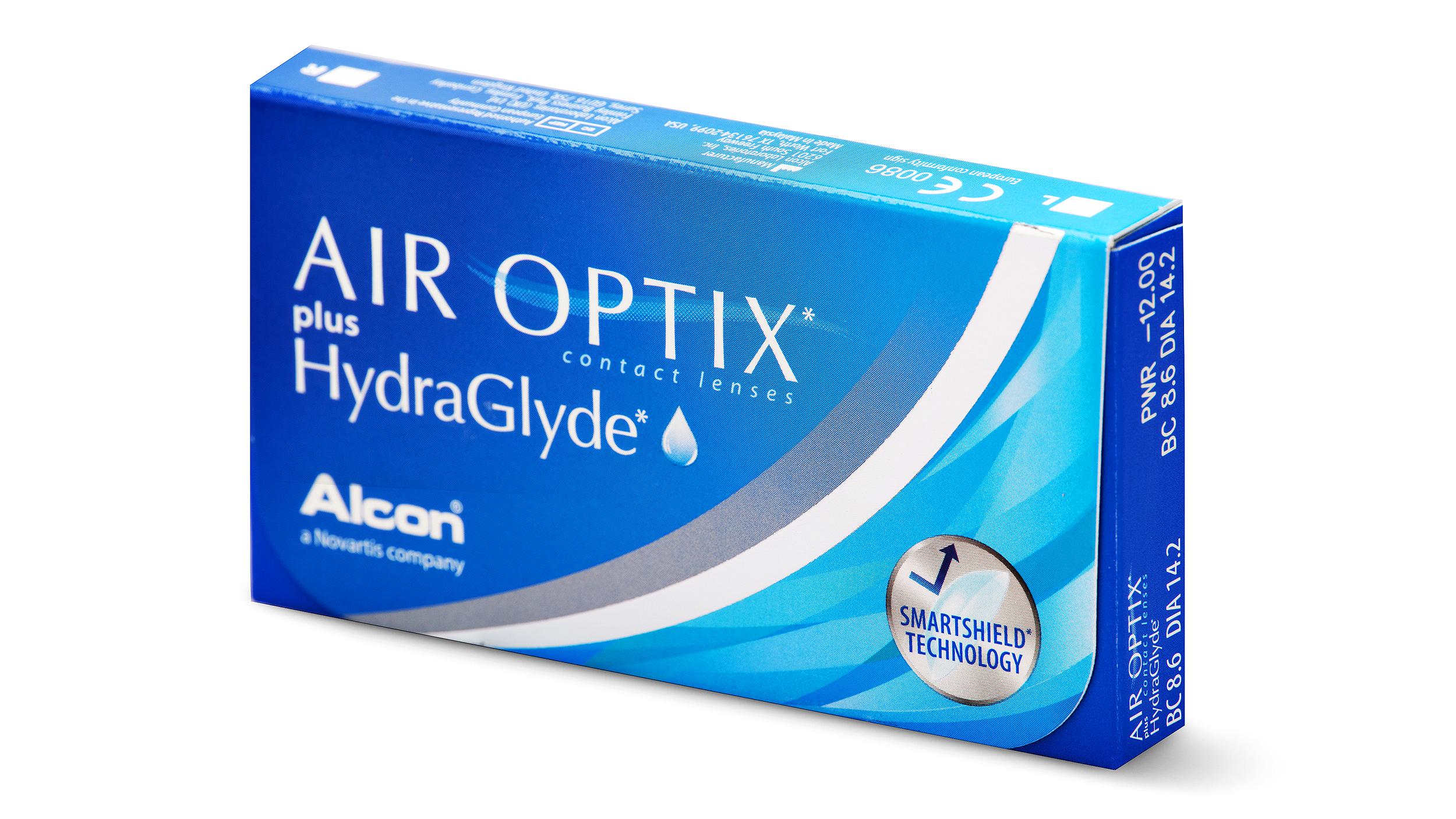 Lentilles de contact Air Optix Plus HydraGlyde Boîte de 6
