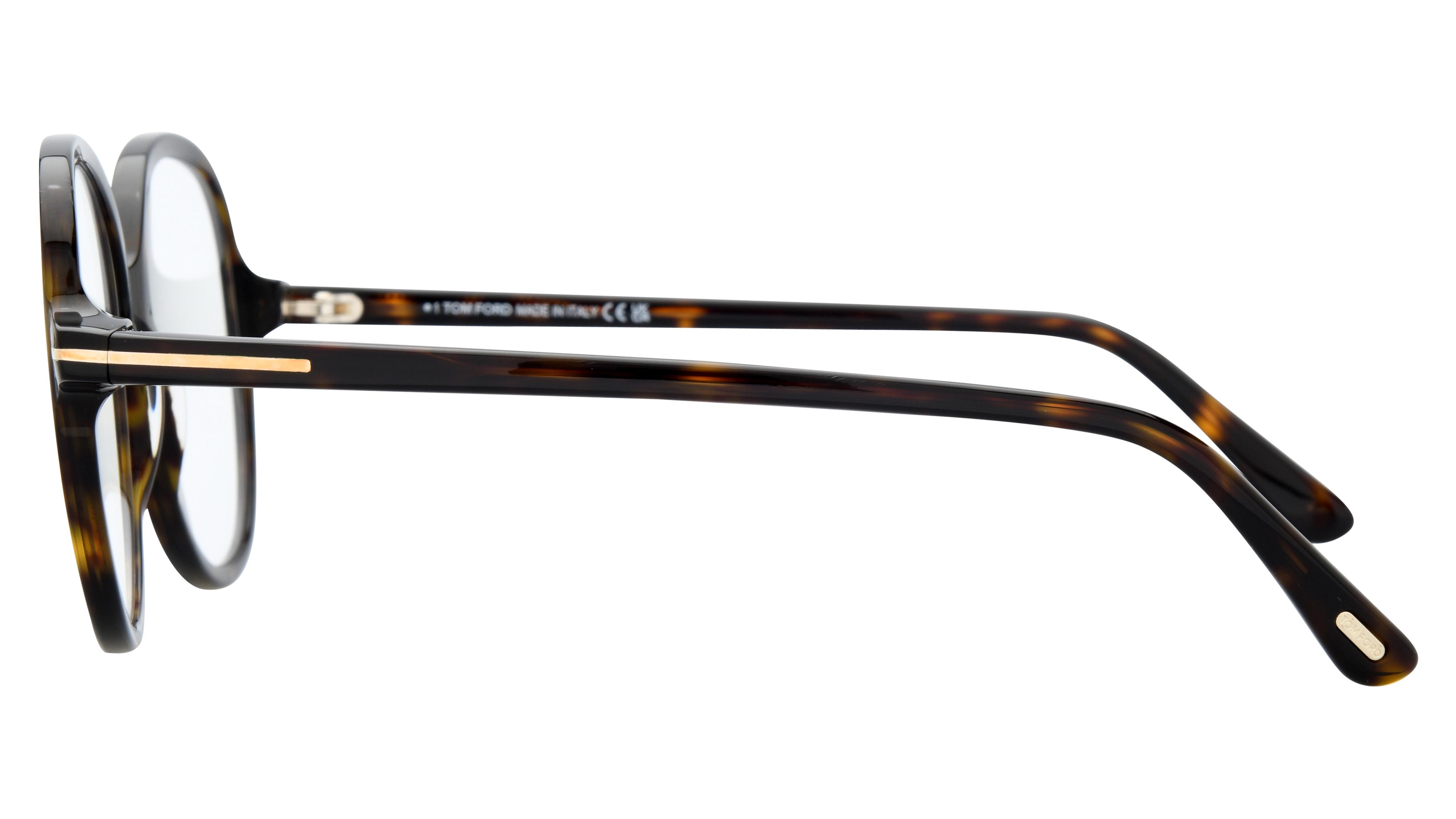 Lunettes de vue Tom Ford Femme Écaille Ronde FT6090-B Gauche