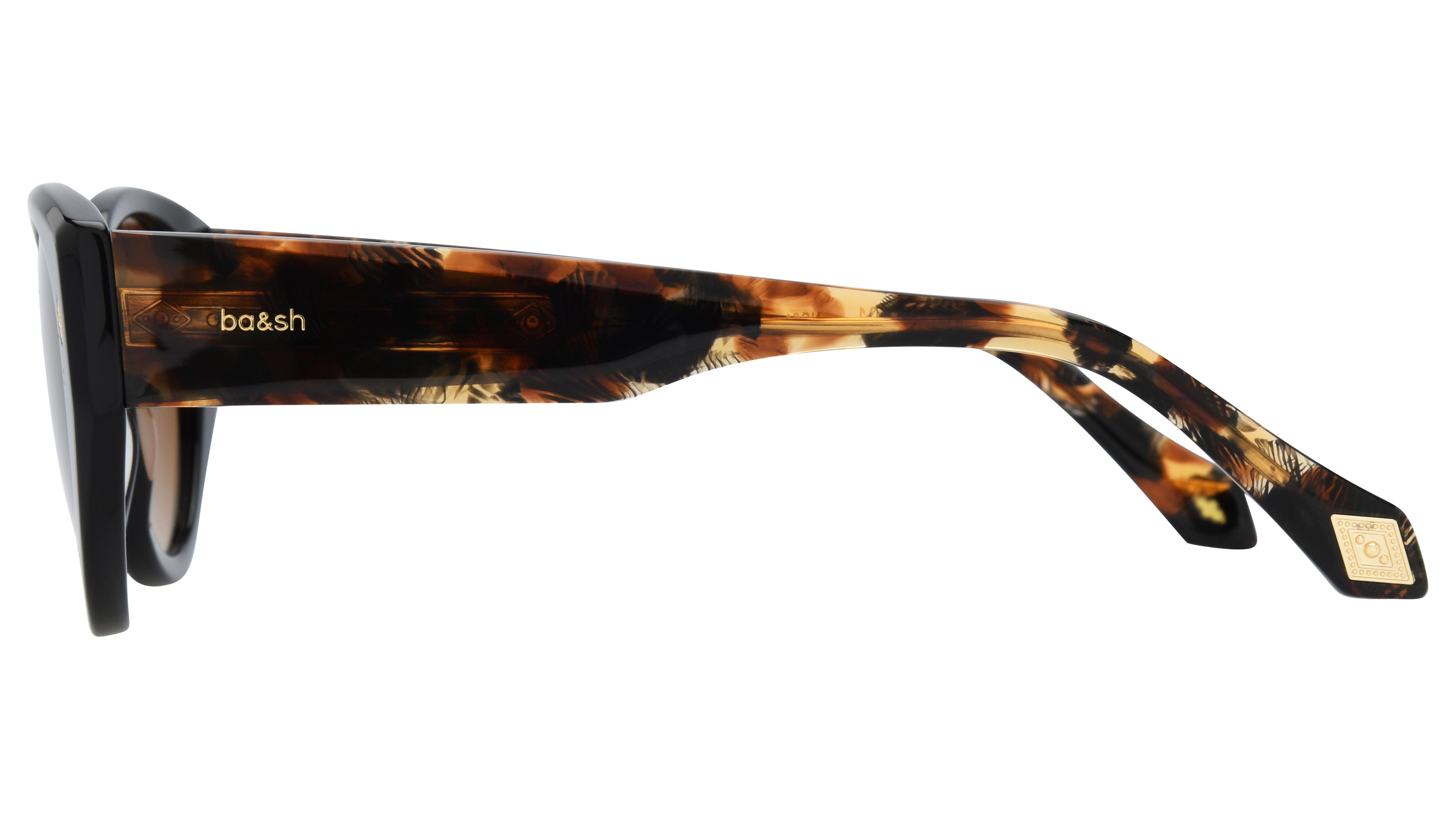 Lunettes de soleil ba&sh Femme Noir Papillon lenita01 Gauche