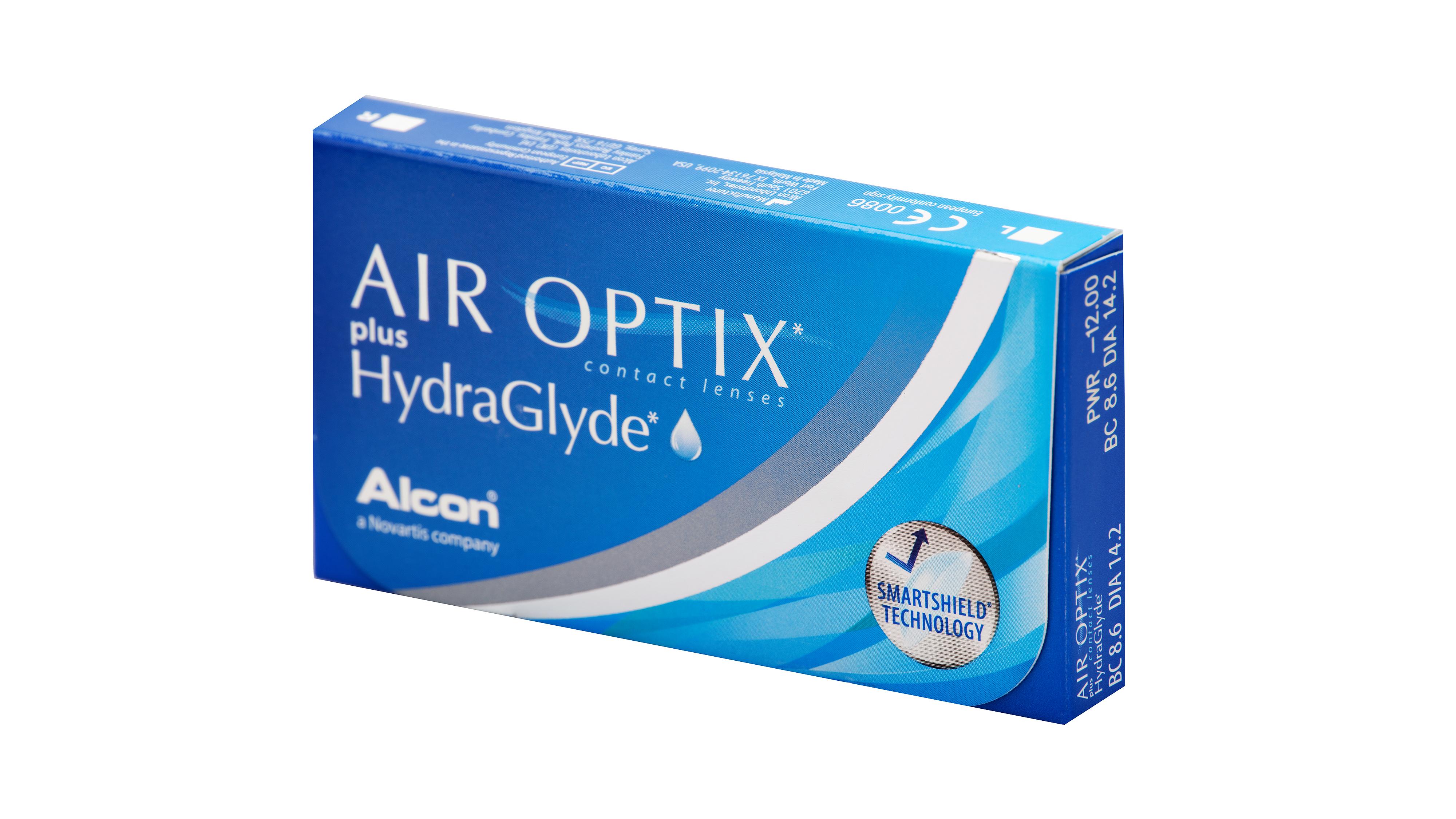 Lentilles de contact Air Optix Plus HydraGlyde Boîte de 6
