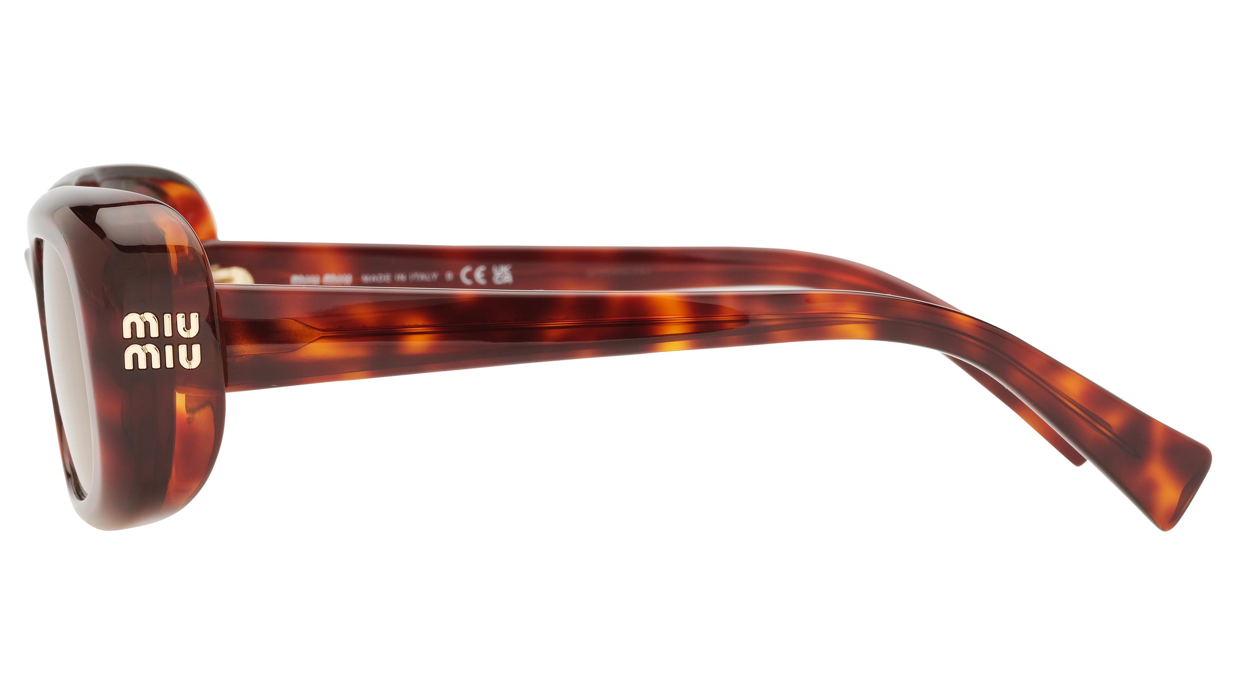 Lunettes de soleil Miu Miu Femme Écaille Rectangle MU Gauche