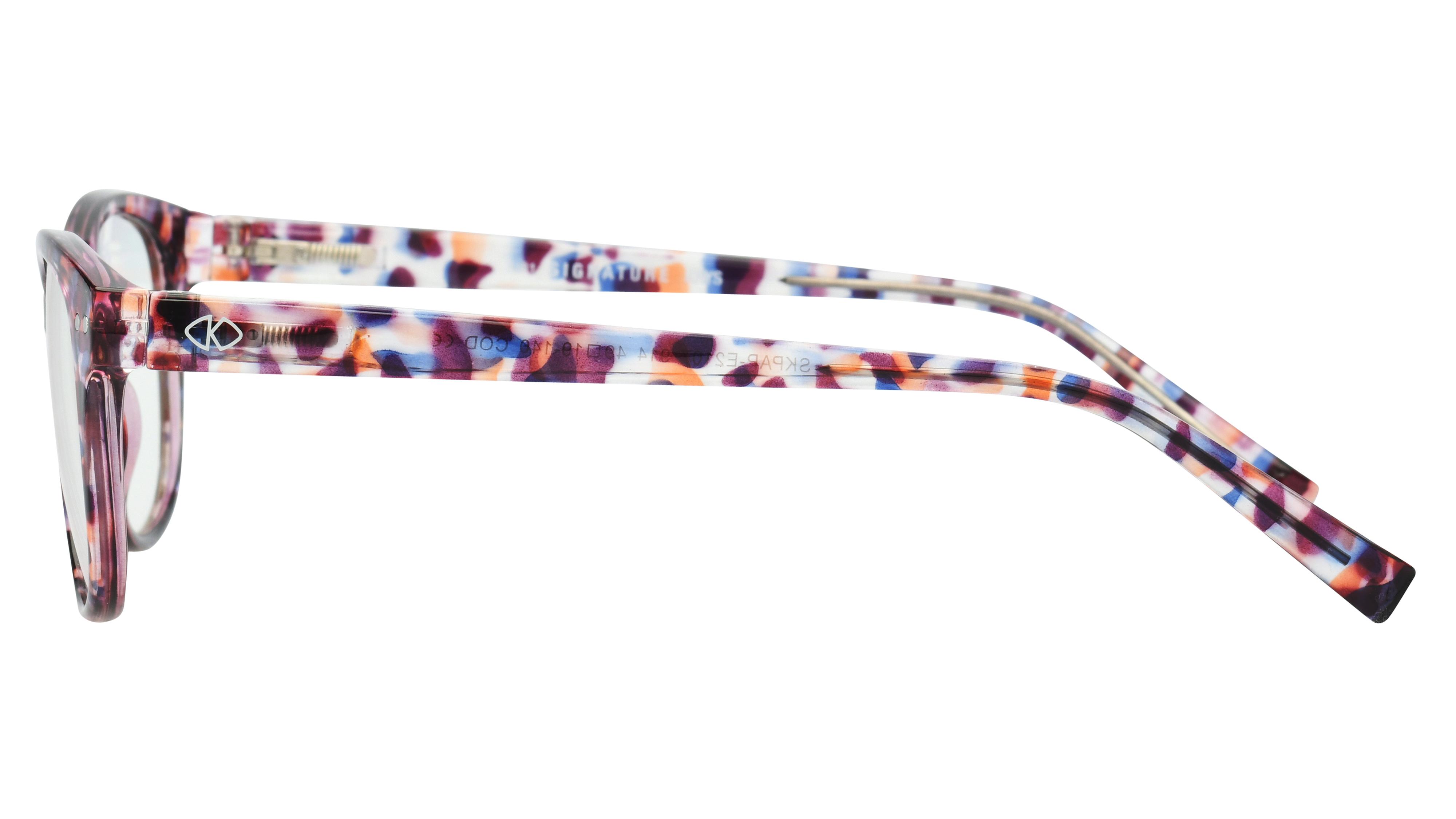 Lunettes anti-lumière bleue Signature Krys Femme Violet Rectangle Skpap-E2107 Gauche