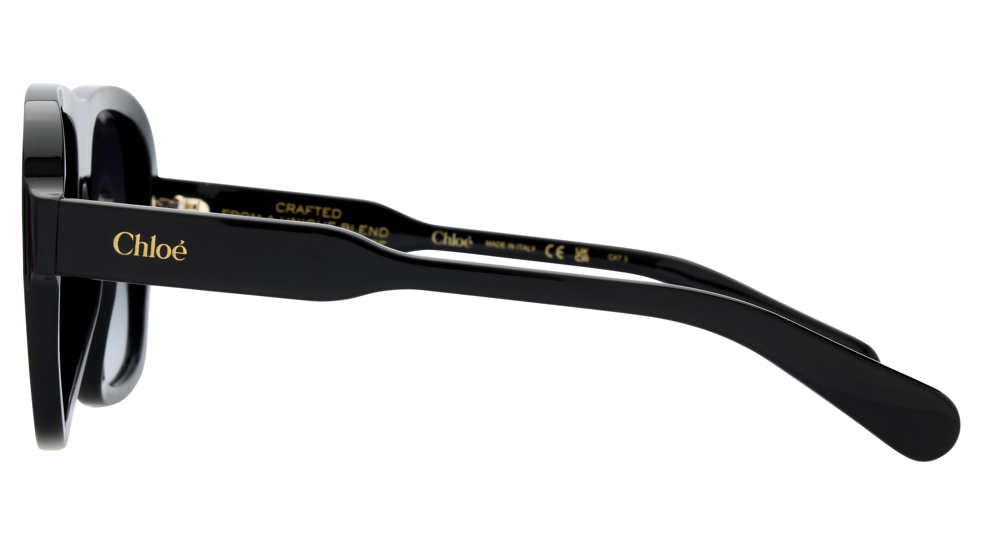 Lunettes de soleil Chloé Femme Noir Aviateur CH0331S Gauche