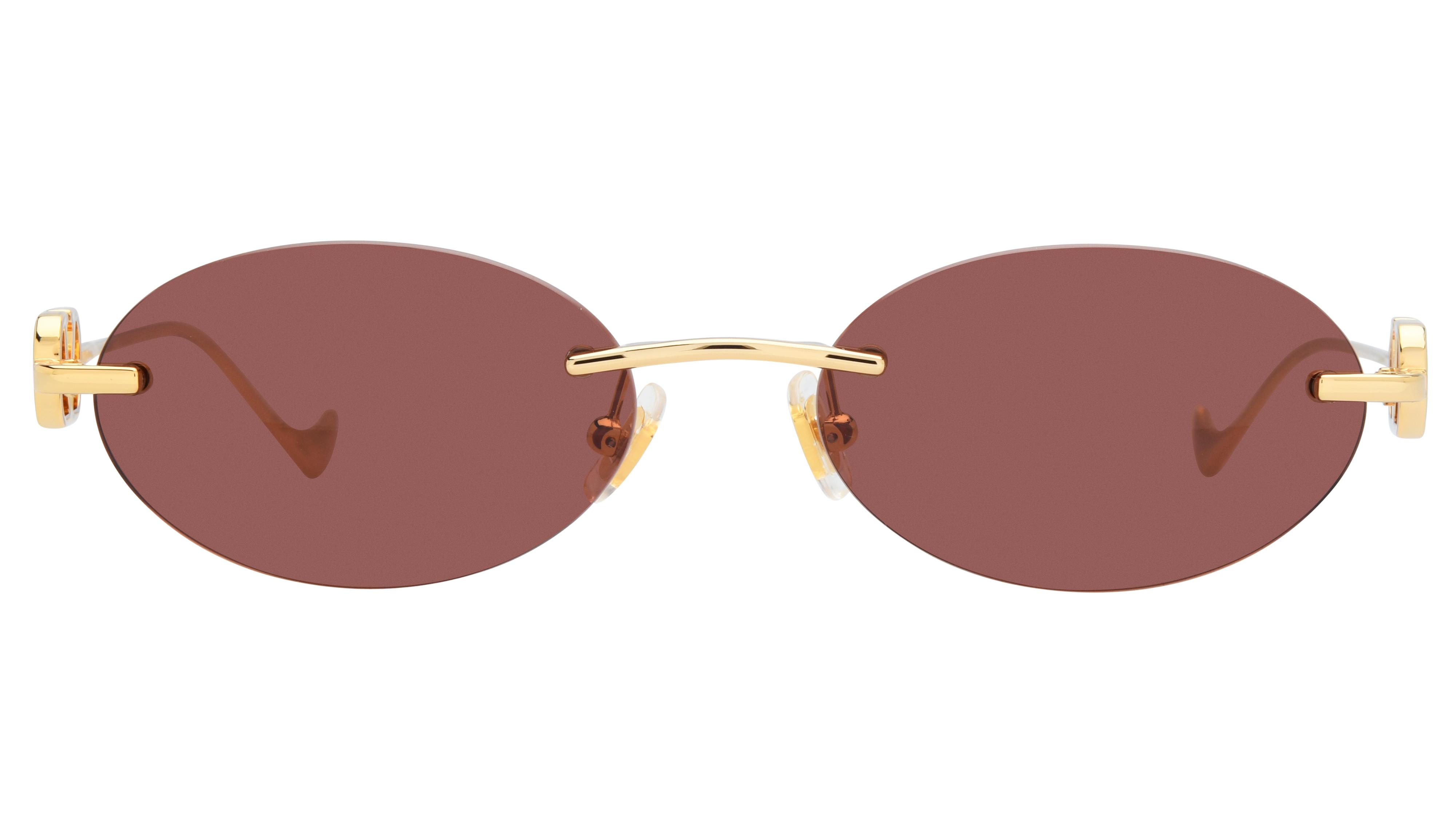 Lunettes de soleil Valentino Femme Or Ovale Vg0032S Face