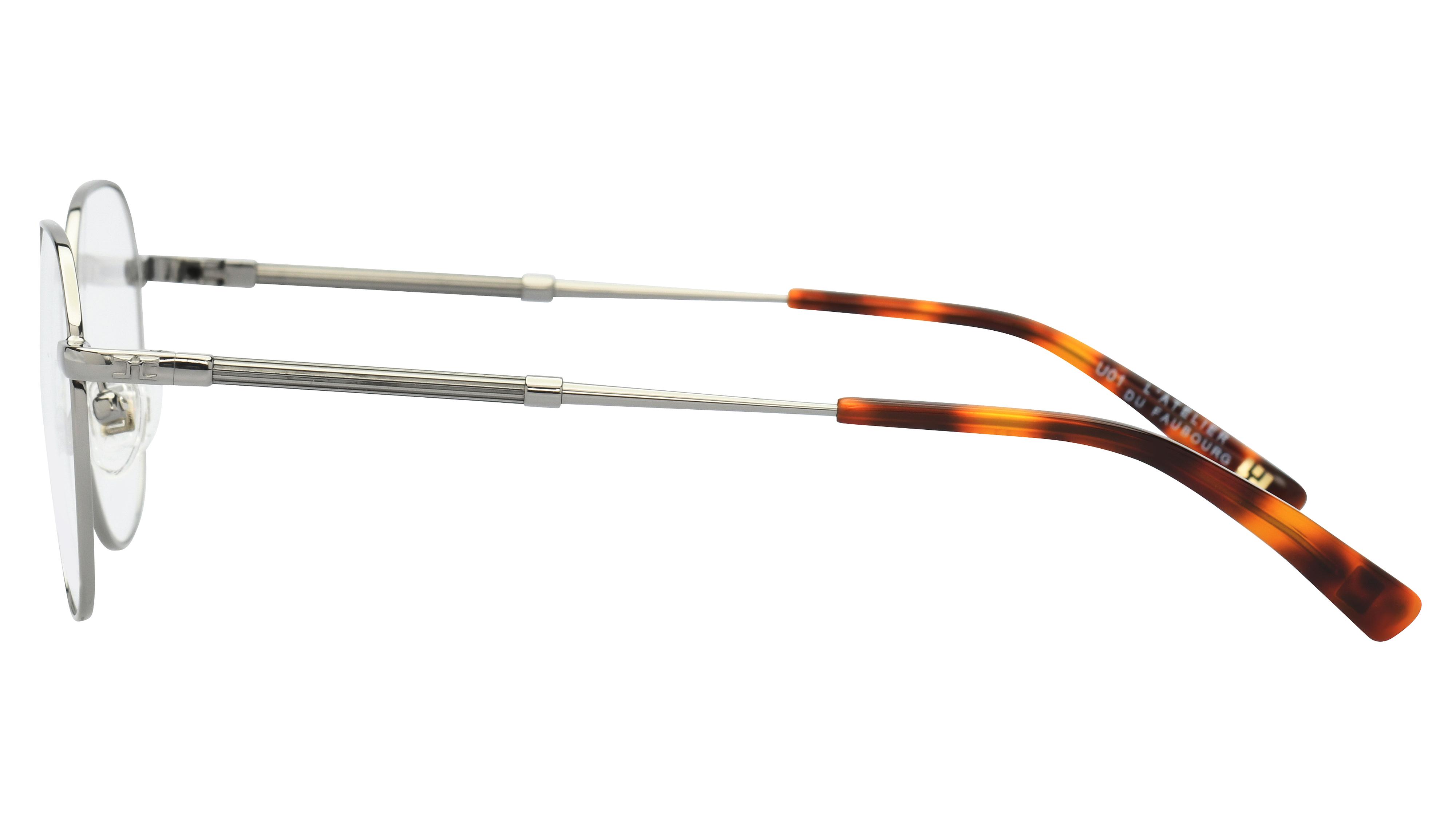 Lunettes de vue L'Atelier du Faubourg Homme Gris Ronde Adf2104 Gauche