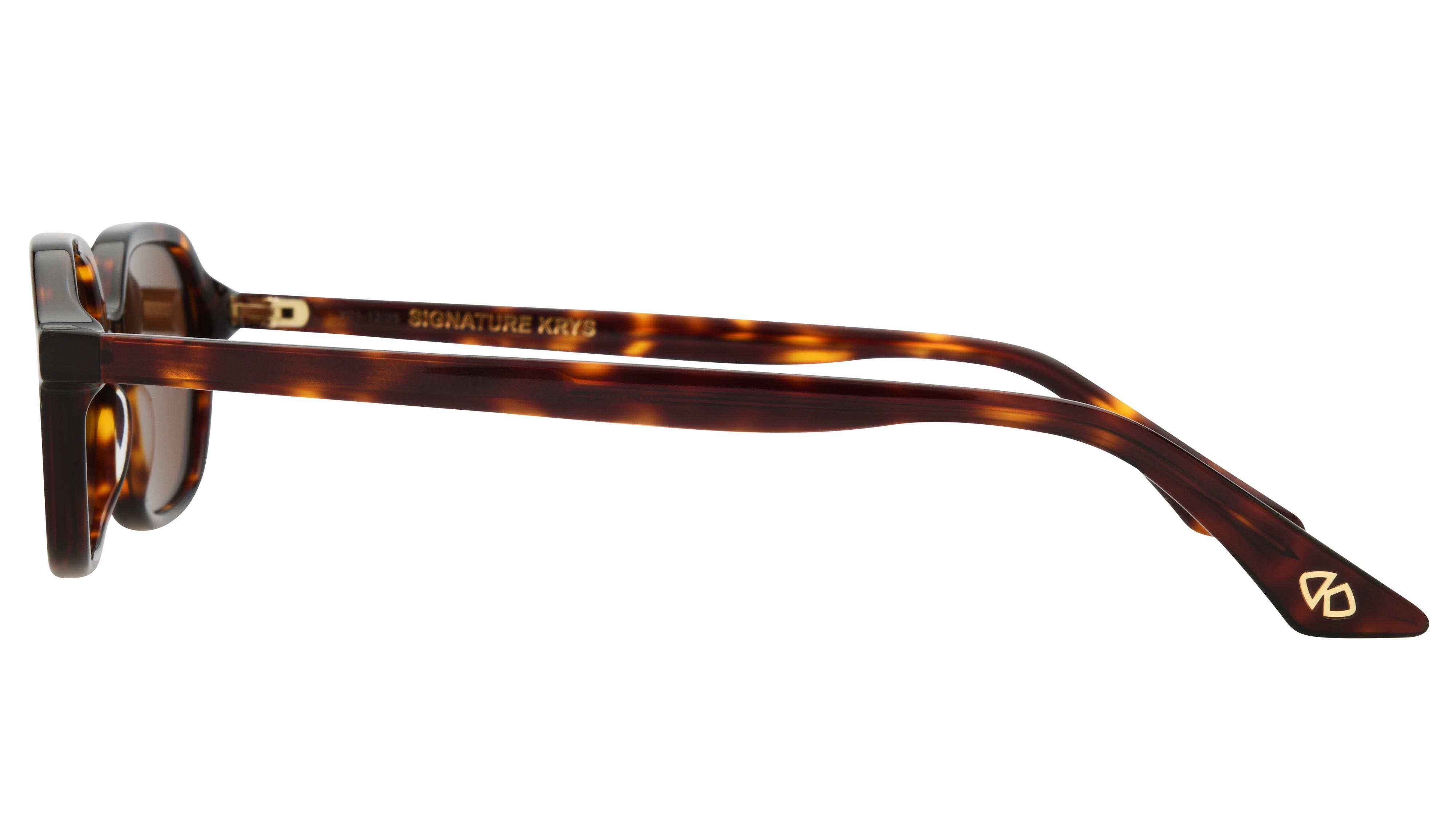 Lunettes de soleil Signature Krys Femme Écaille Rectangle audacieuse Gauche