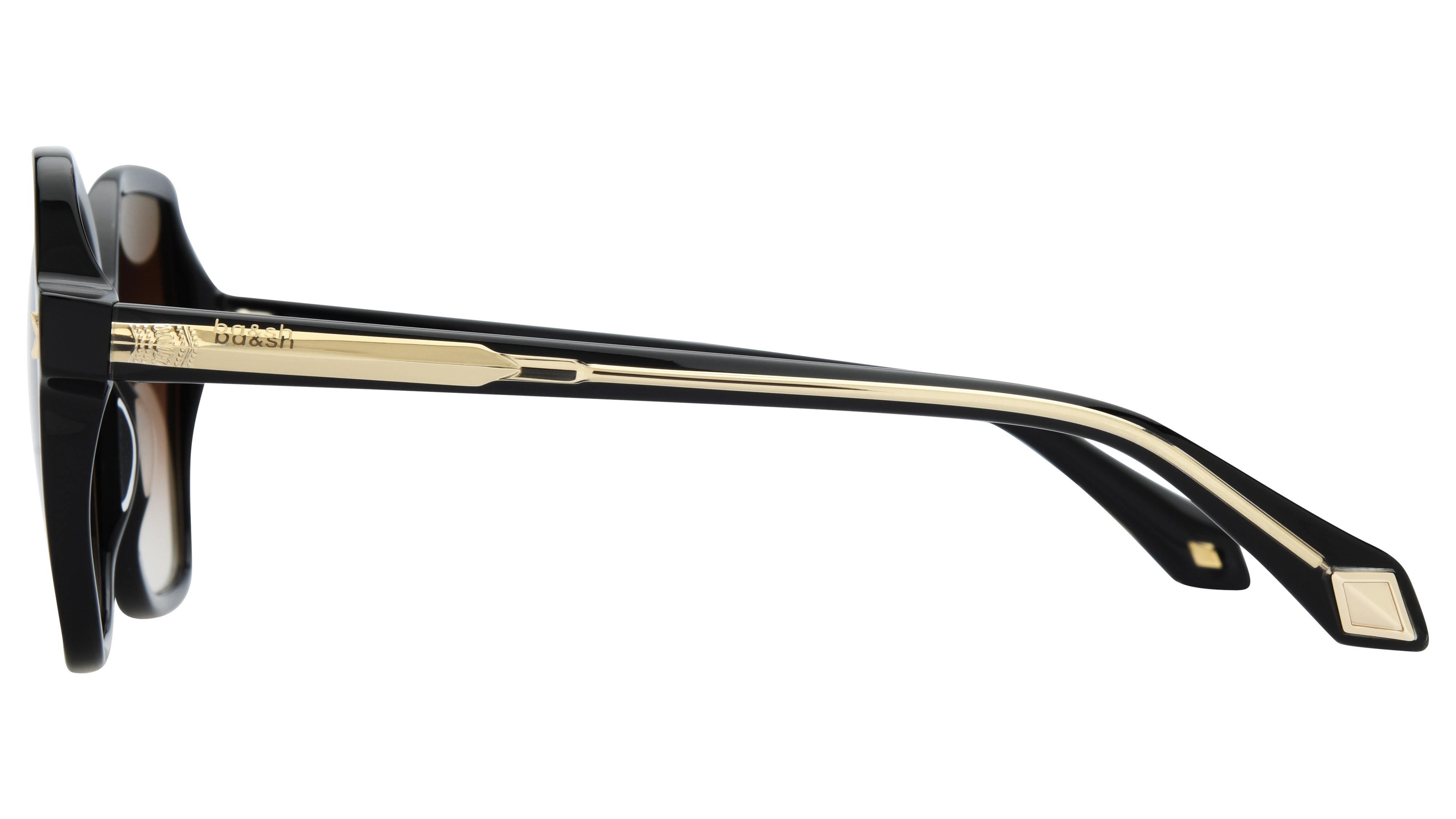 Lunettes de soleil ba&sh Femme Noir Carré lamia02 Gauche