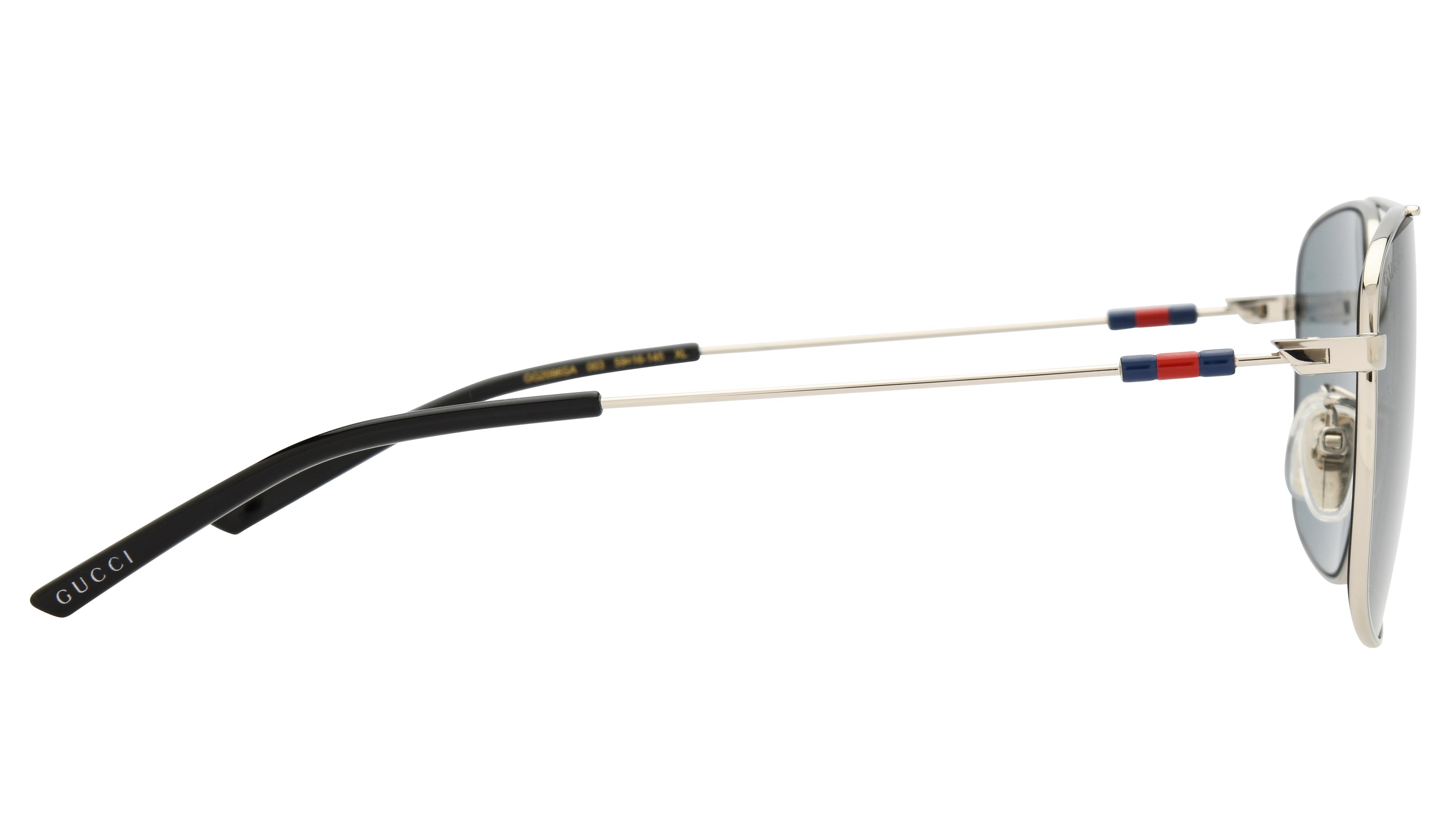 Lunettes de soleil Gucci Homme Argent Aviateur Gg2096Sa Droite